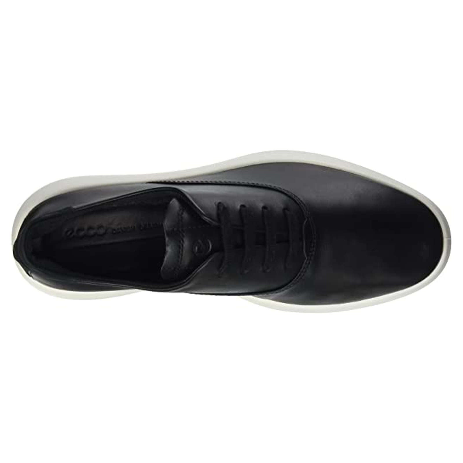 Ecco Minimalist Leather Womens Shoes#color_black