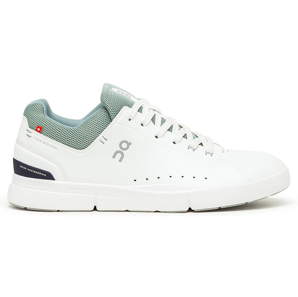 On Running The Roger Advantage Textile Men's Low-Top Trainers#color_white eucalyptus