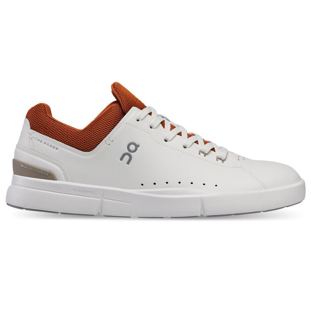 On Running The Roger Advantage Textile Women's Low-Top Trainers#color_white rust