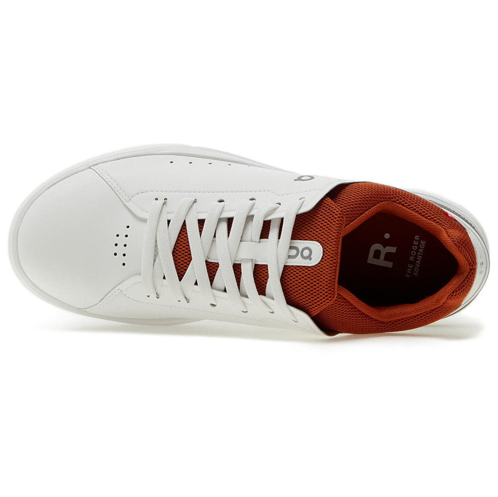 On Running The Roger Advantage Textile Women's Low-Top Trainers#color_white rust