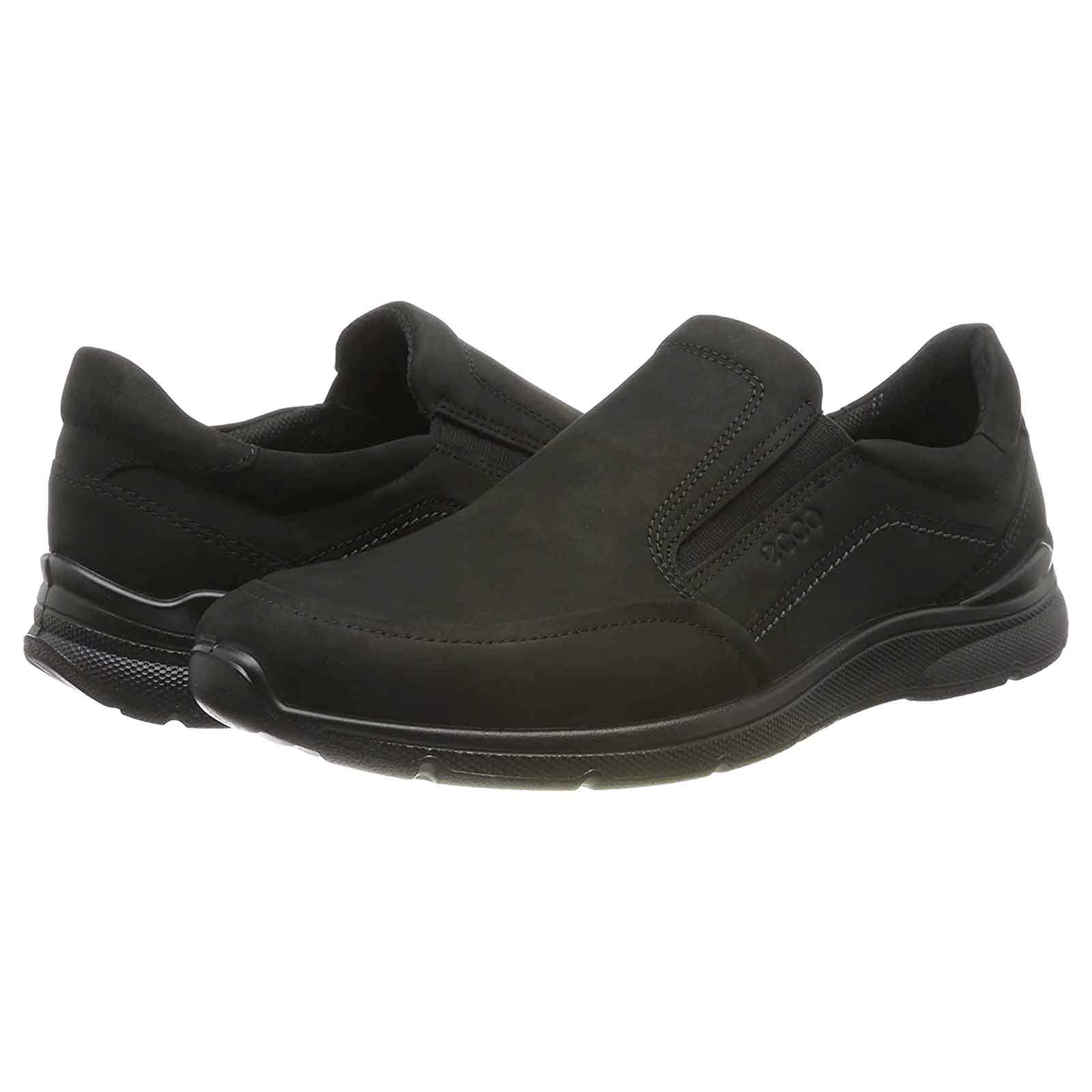 Ecco Irving 511744 Nubuck Mens Shoes#color_black