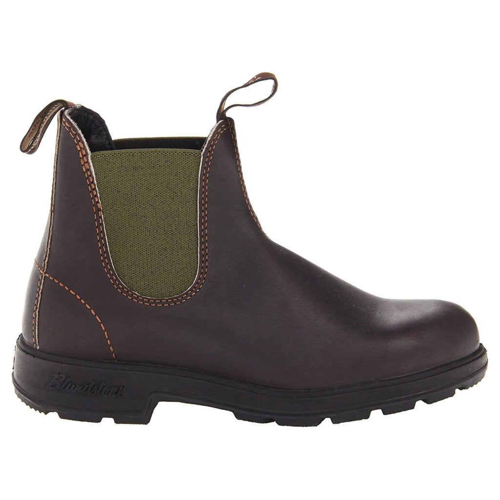 Blundstone 519 Water-Resistant Leather Unisex Chelsea Boots#color_brown olive