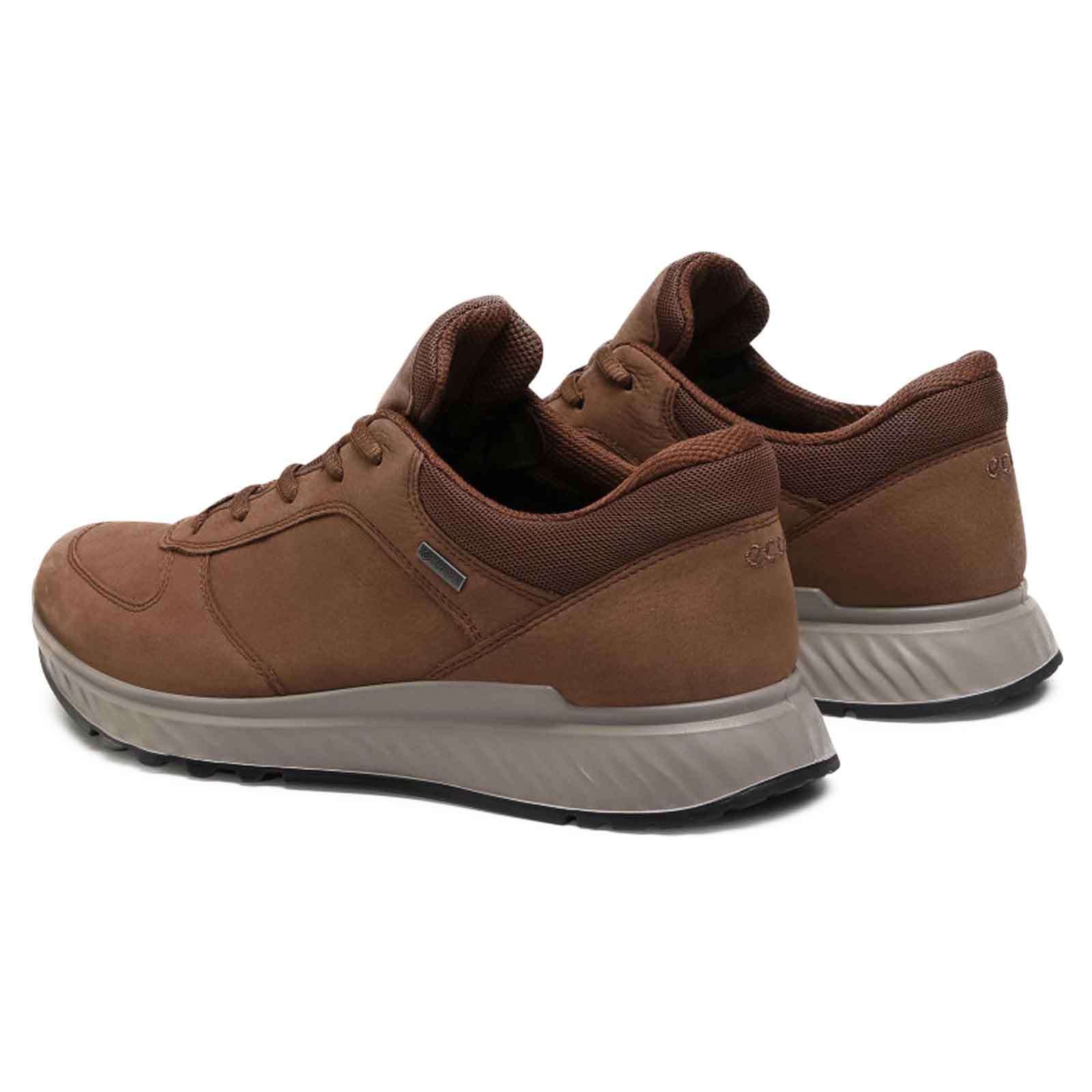 Ecco Exostride Low GTX Leather Mens Shoes#color_cocoa brown