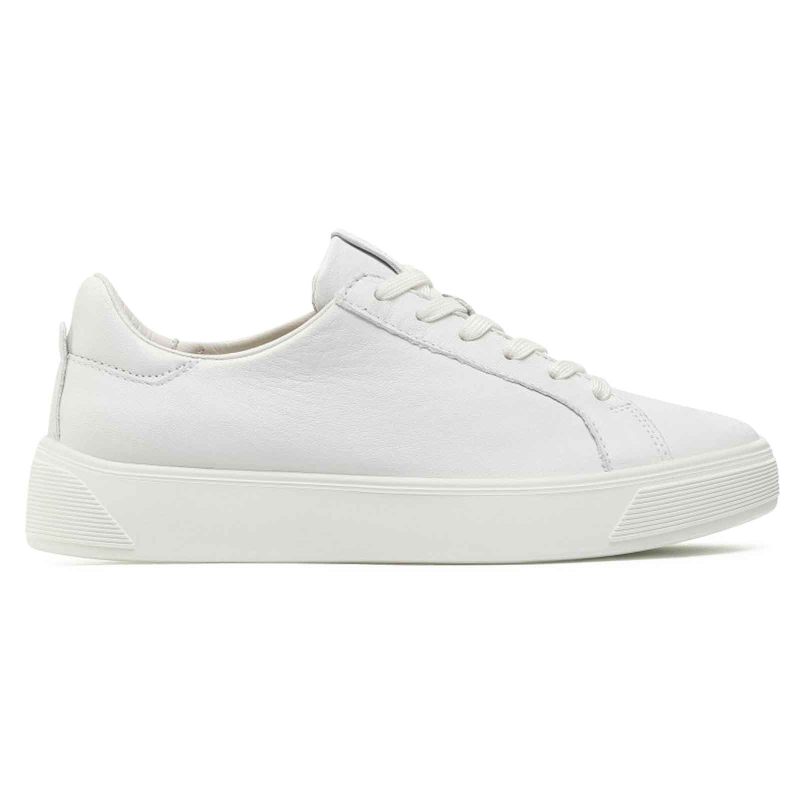 Ecco Street Tray 291143 Leather Womens Shoes#color_white