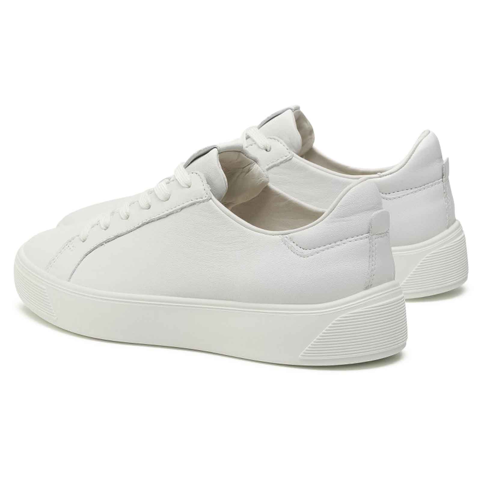 Ecco Street Tray 291143 Leather Womens Shoes#color_white