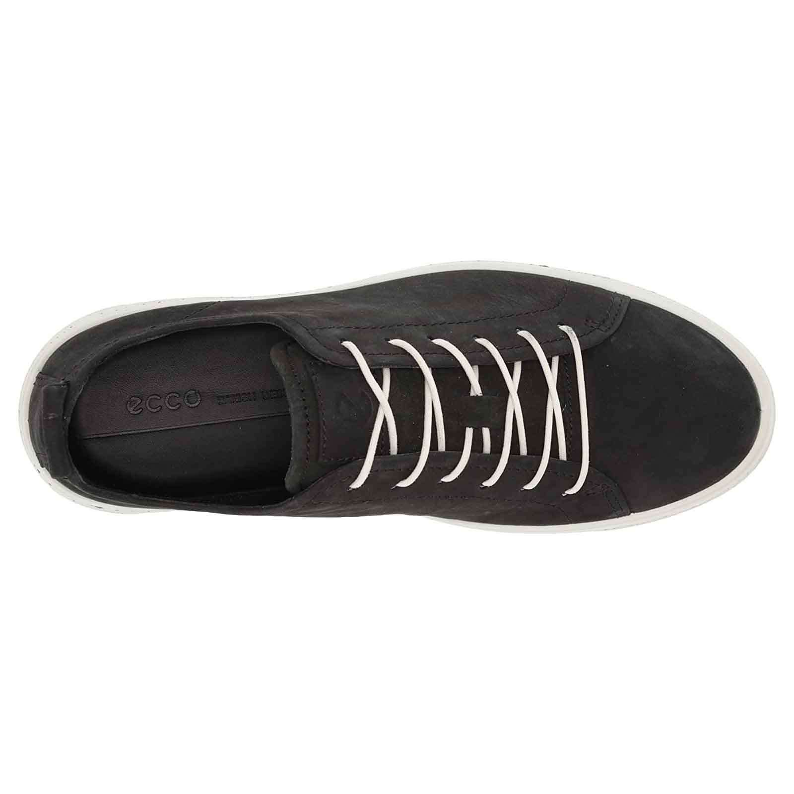 Ecco Street Tray 504734 Nubuck Mens Shoes#color_black