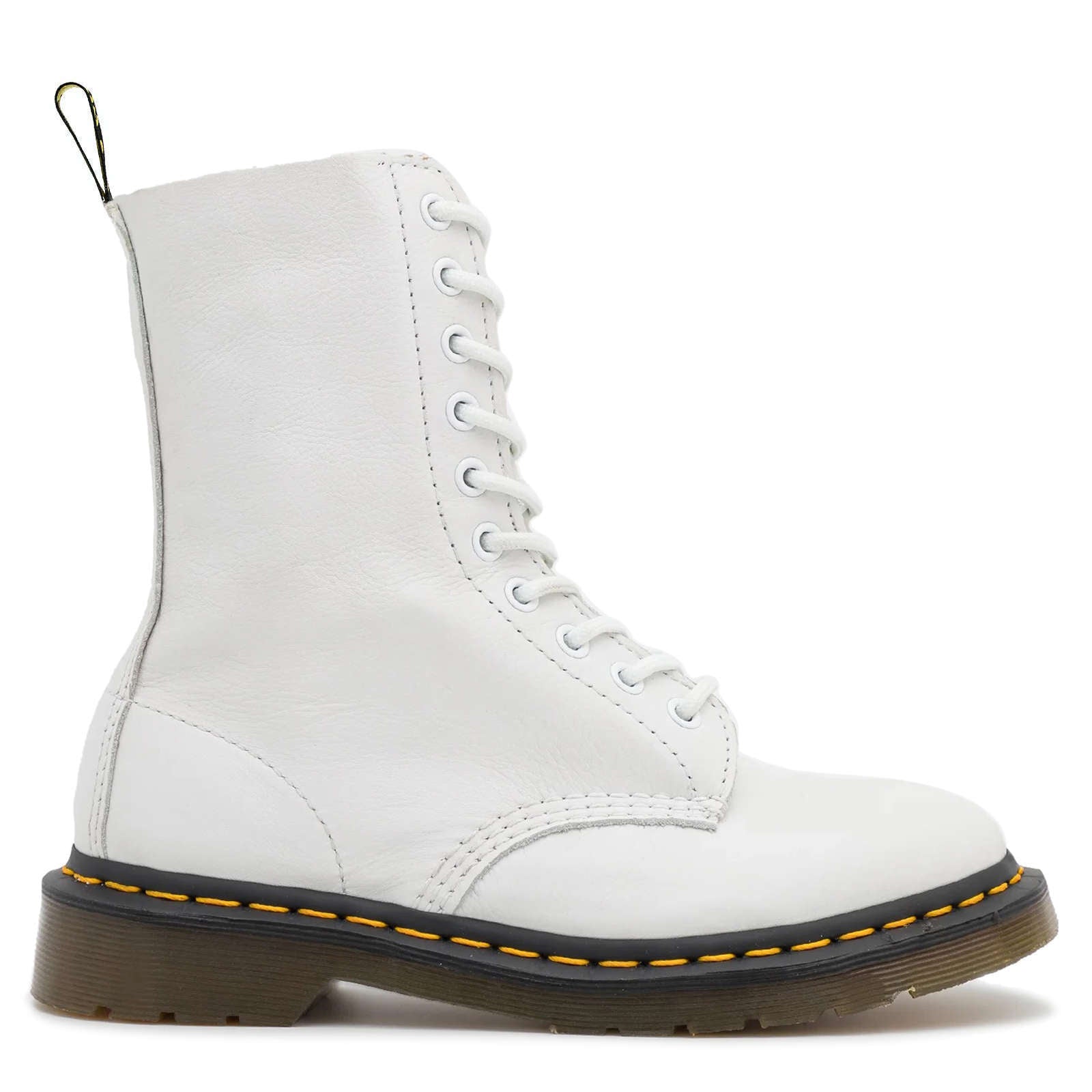 Dr. Martens 1490 Virginia Leather Women's Mid-Calf Boots#color_optical white