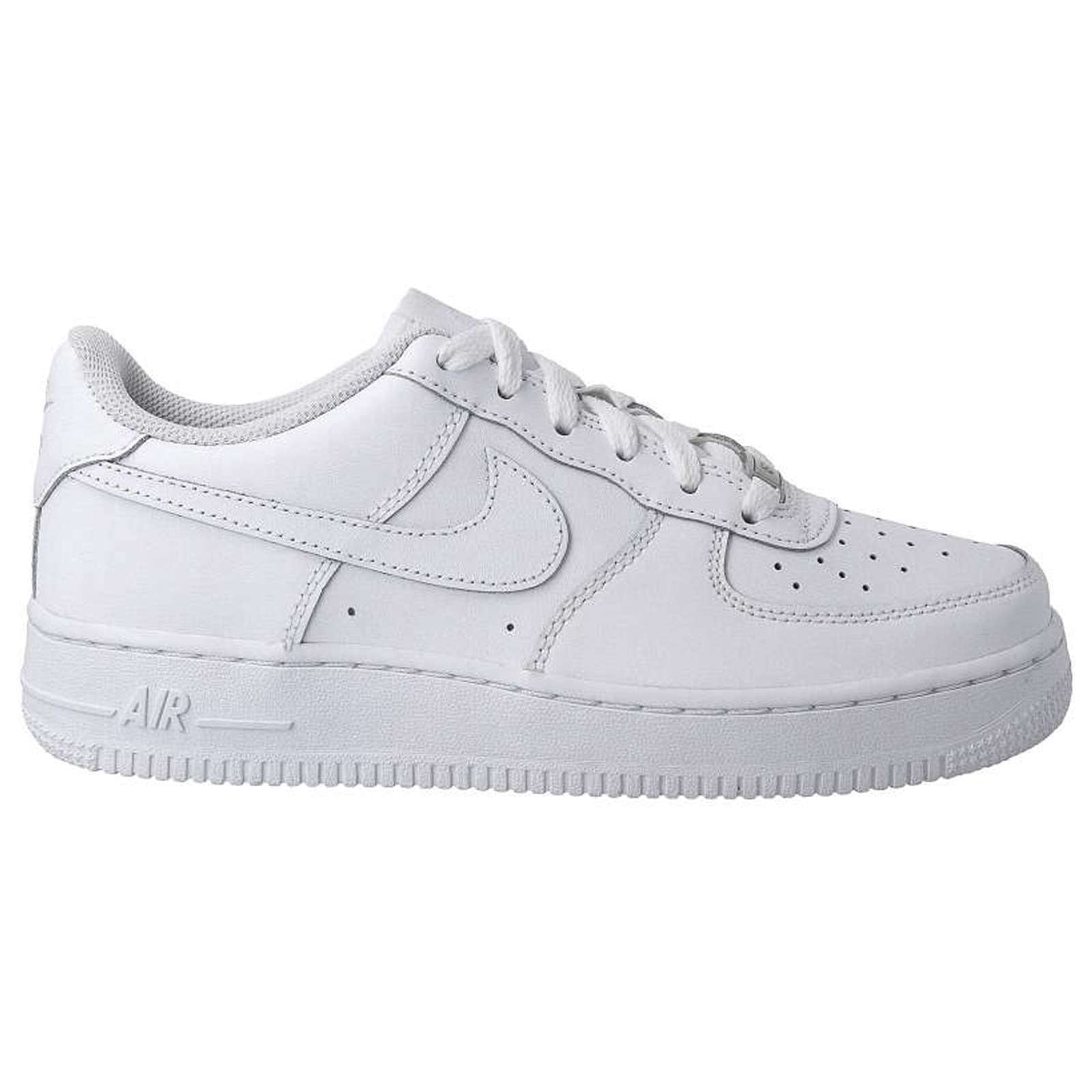 Nike Air Force 1 LE GS Leather Synthetic Youth Trainers#color_white white