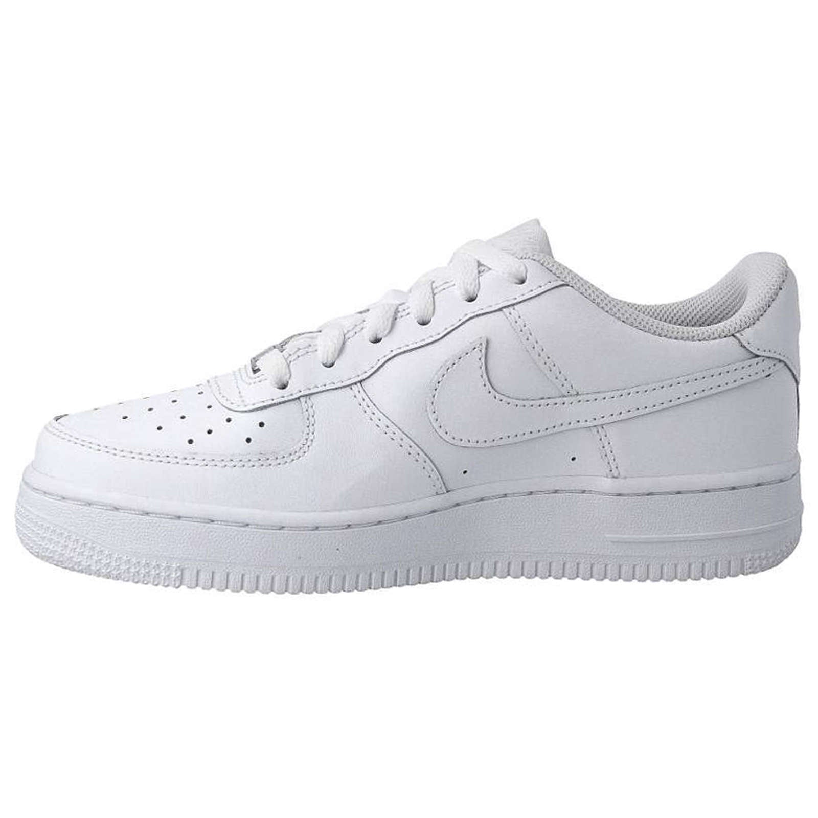 Nike Air Force 1 LE GS Leather Synthetic Youth Trainers#color_white white