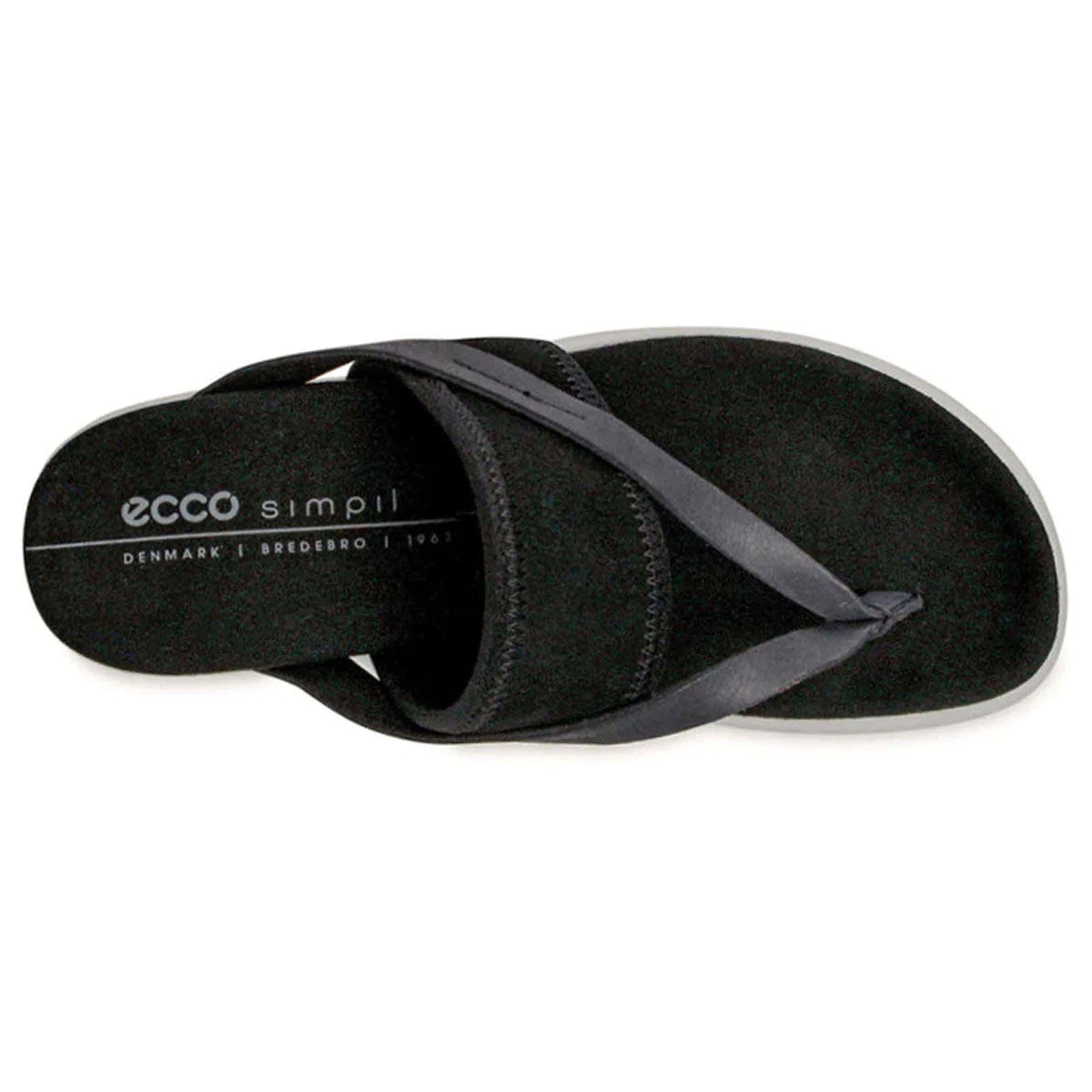 Ecco Simpil 209263 Leather Womens Sandals#color_black
