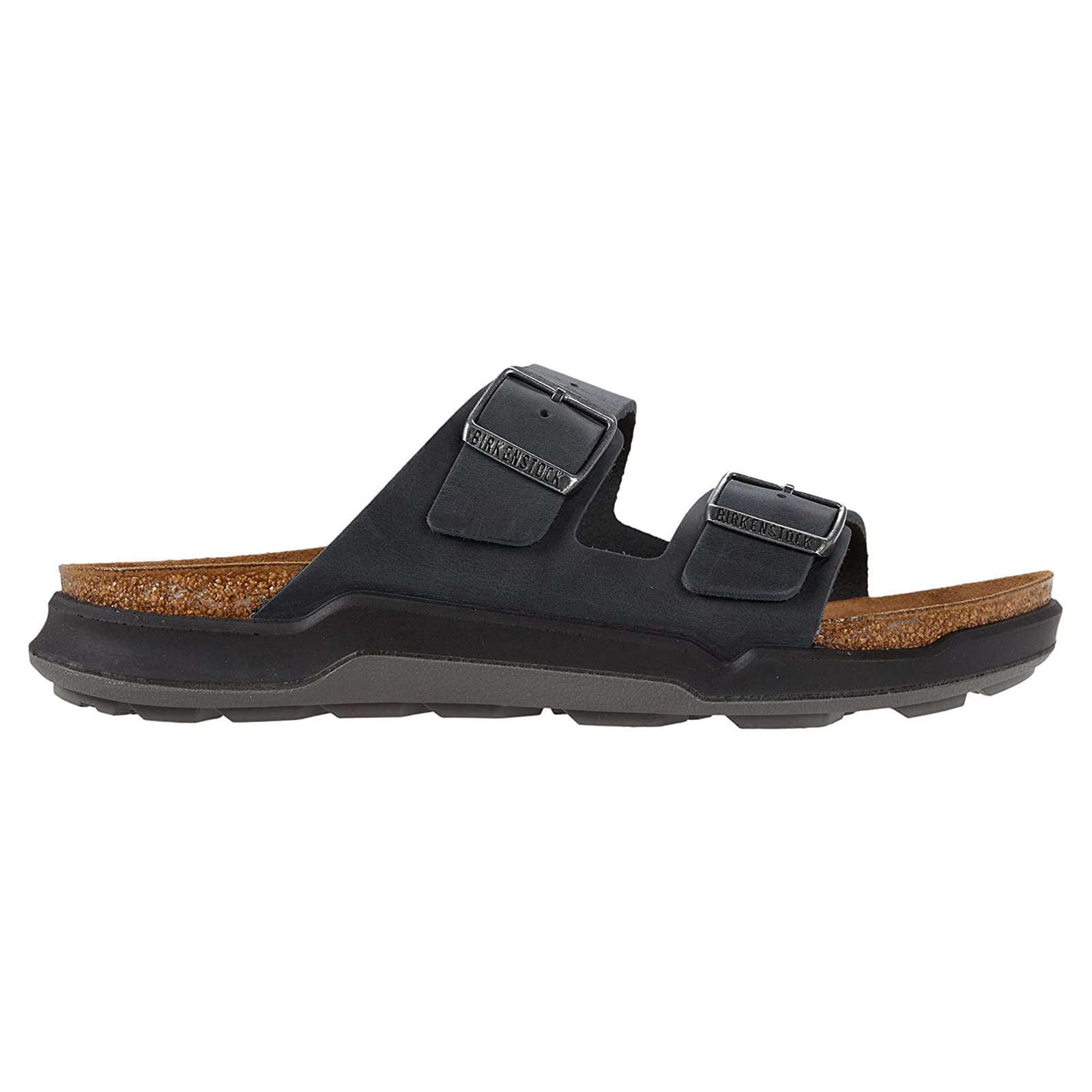 Birkenstock Arizona CT Waxy Leather Mens Sandals#color_black