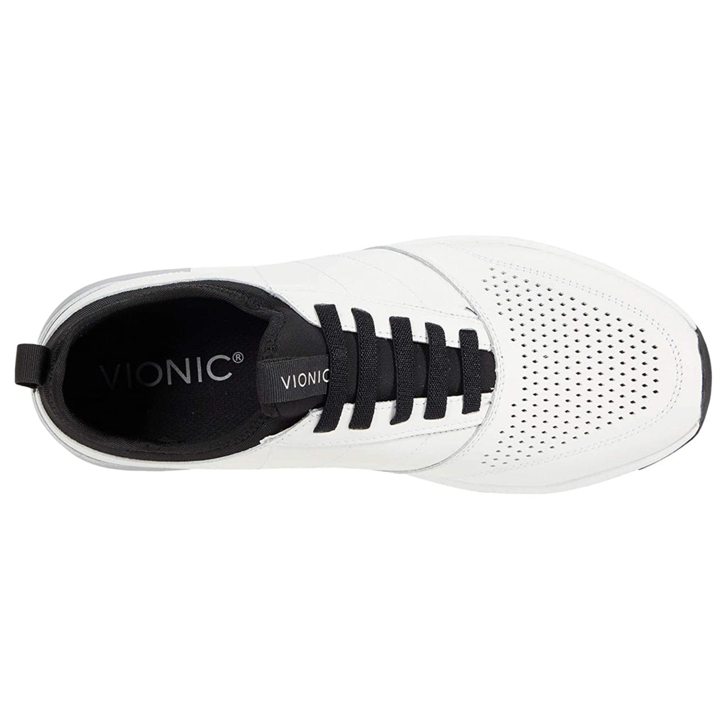 Vionic Trent Leather Mens Trainers#color_white