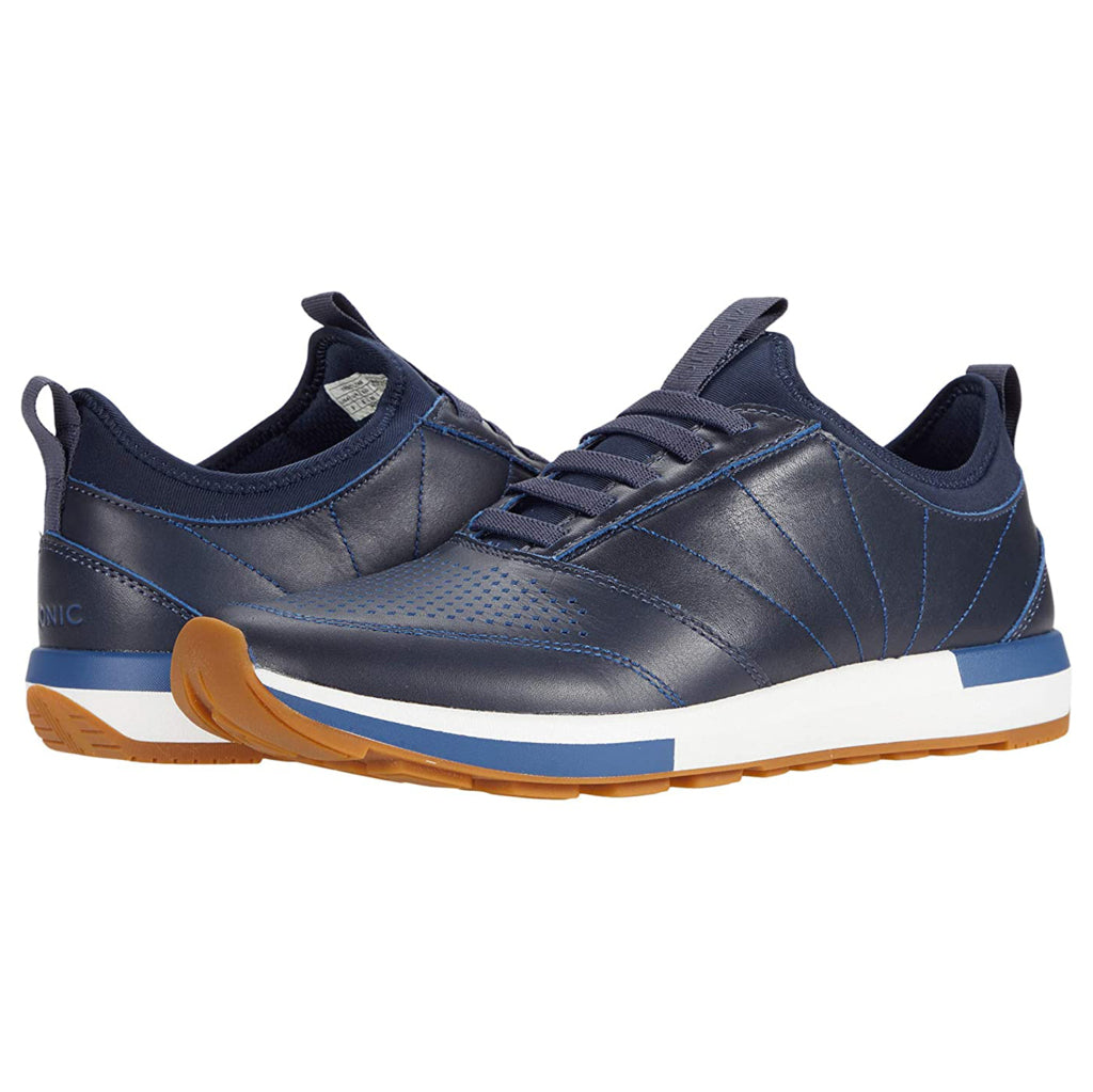 Vionic Trent Leather Mens Trainers#color_navy
