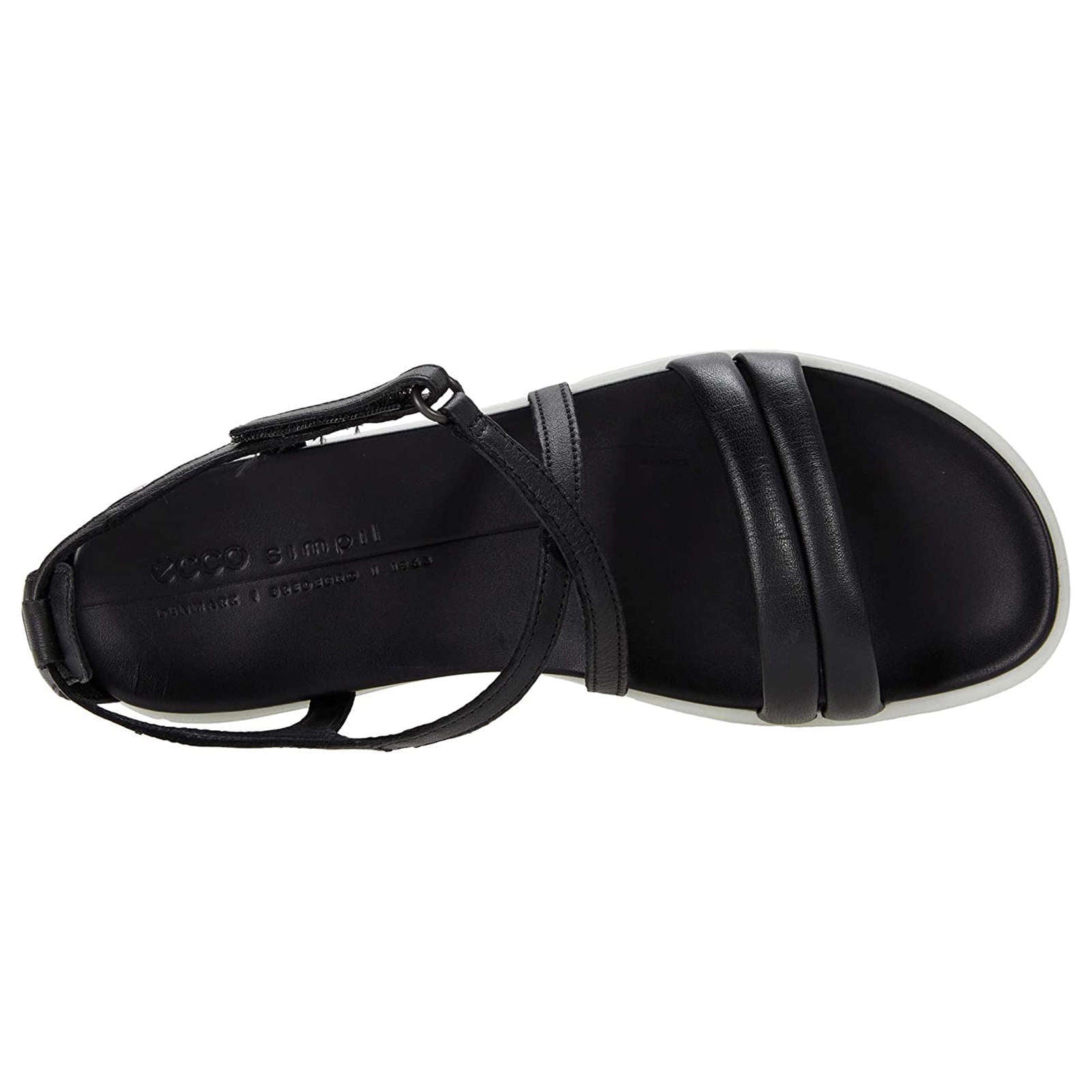 Ecco Simpil 209233 Leather Womens Sandals#color_black
