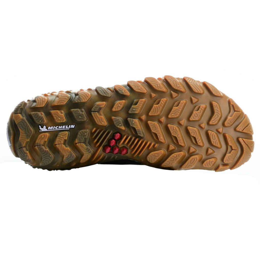 Vivobarefoot Magna Forest ESC Leather Textile Mens Trainers#color_bracken lime