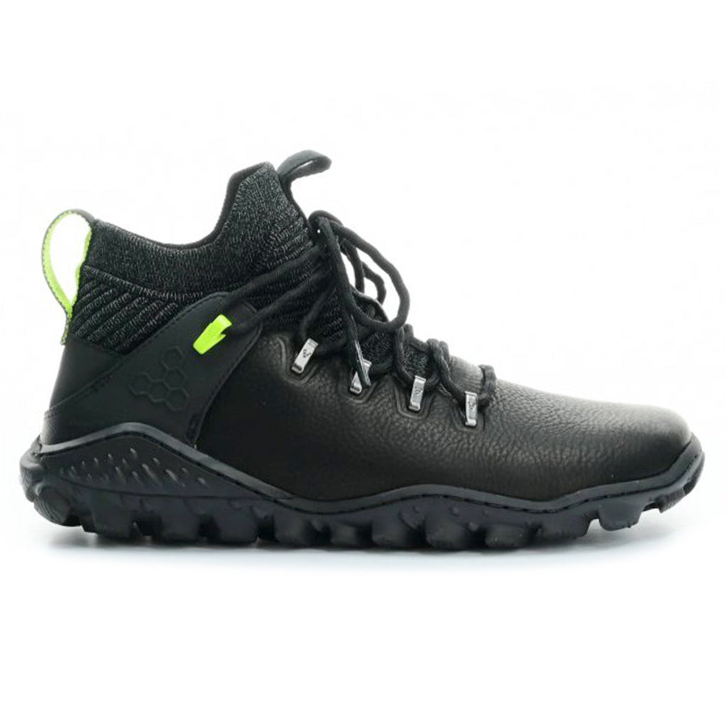 Vivobarefoot Magna Forest ESC Leather Textile Womens Trainers#color_obsidian lime