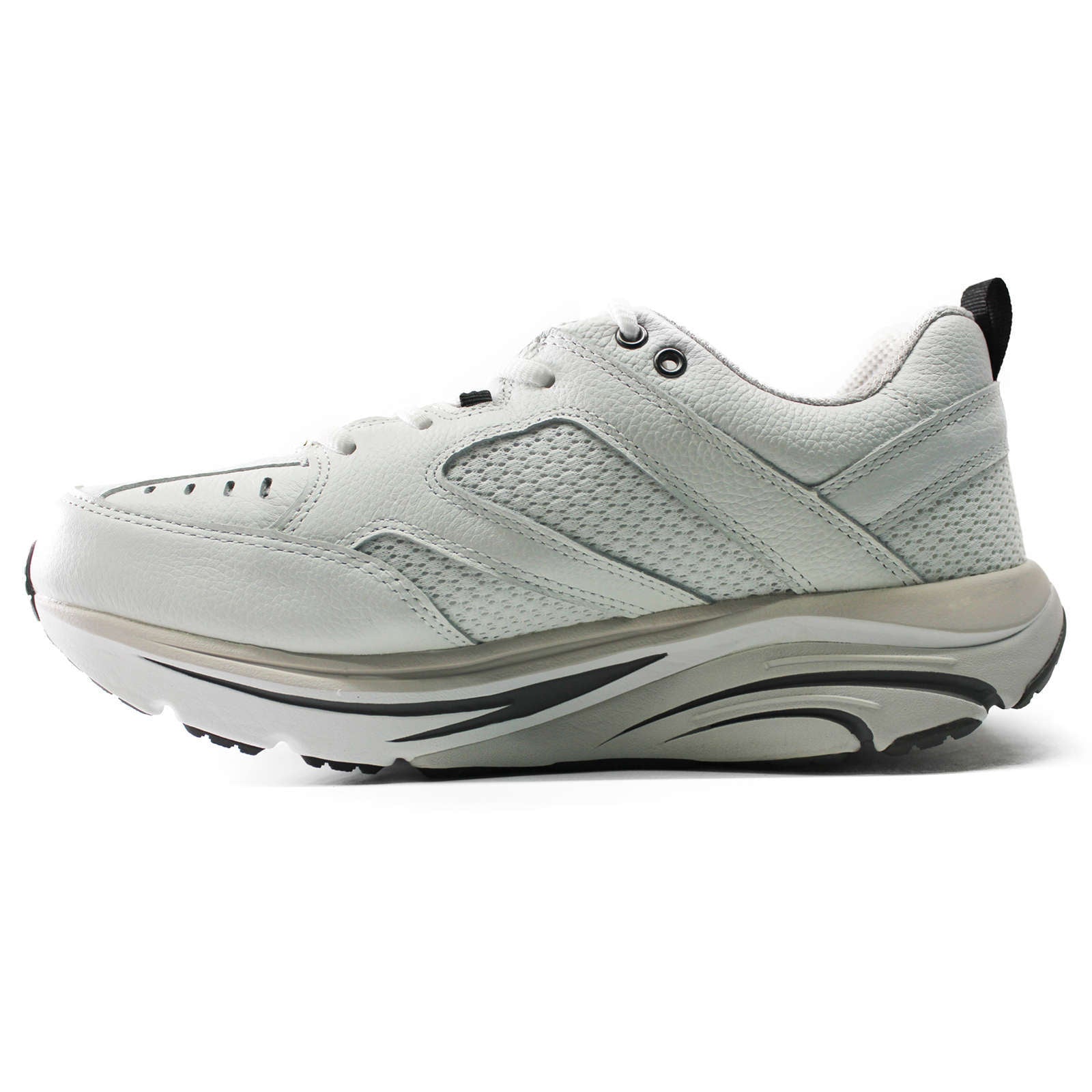 MBT Anataka DX 2 Nappa Suede Leather & Mesh Women's Low-Top Trainers#color_white