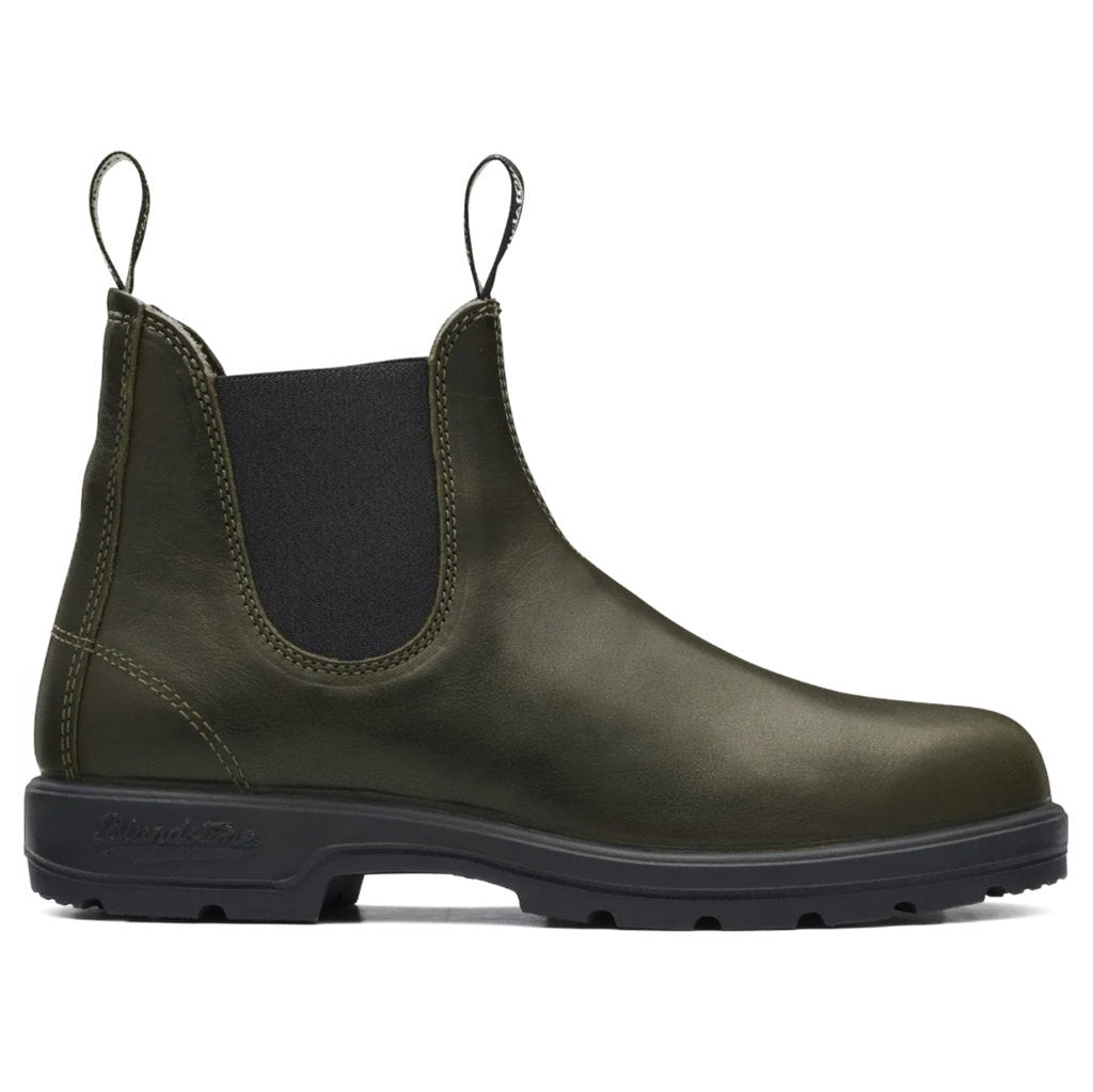 Blundstone 2052 Water-Resistant Leather Unisex Chelsea Boots#color_dark green