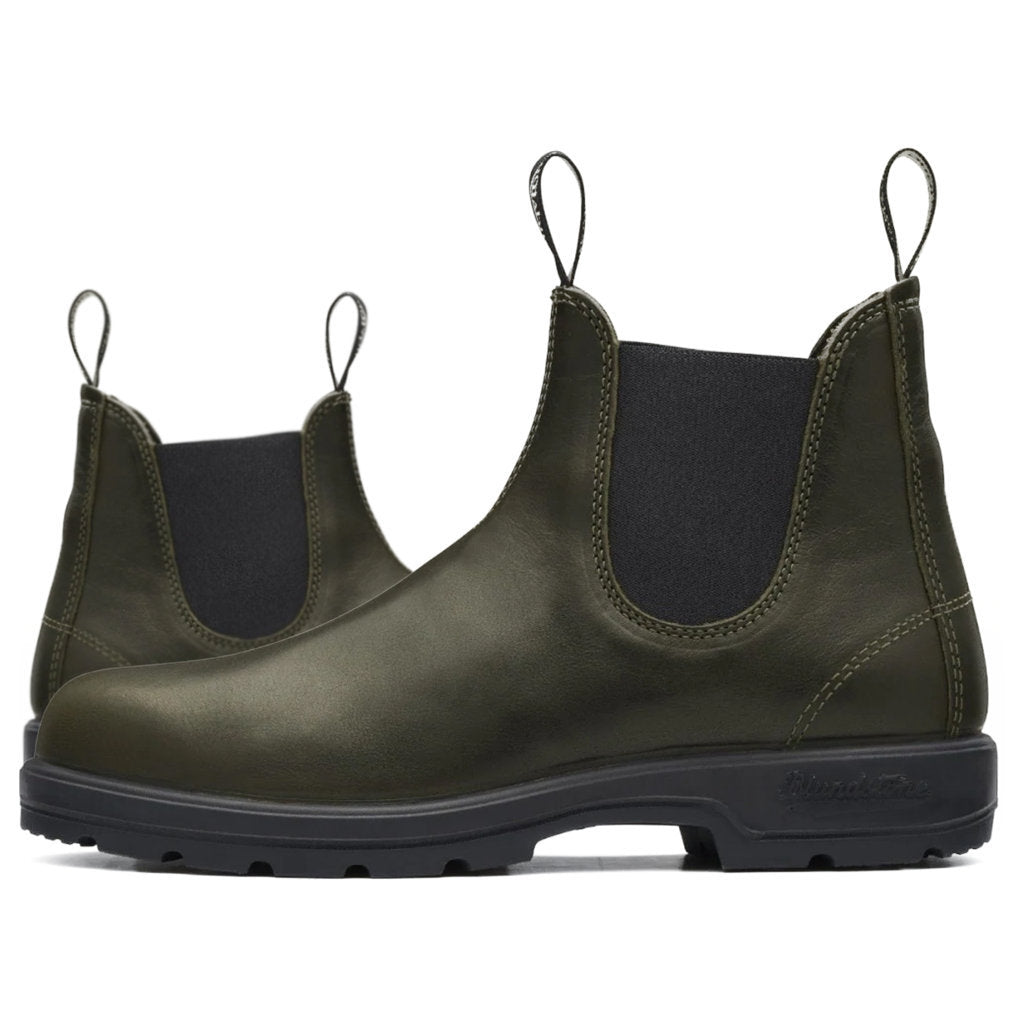 Blundstone 2052 Water-Resistant Leather Unisex Chelsea Boots#color_dark green