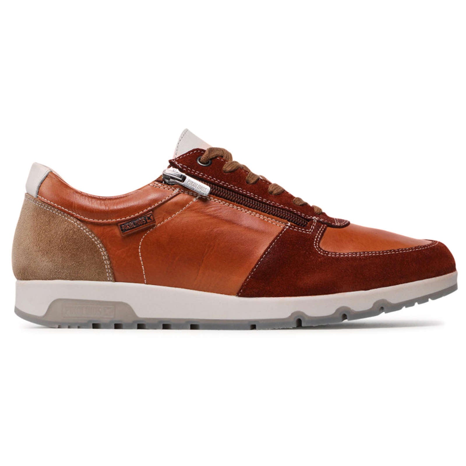 Pikolinos Alarcon M9T-6163 Leather Mens Trainers#color_brandy