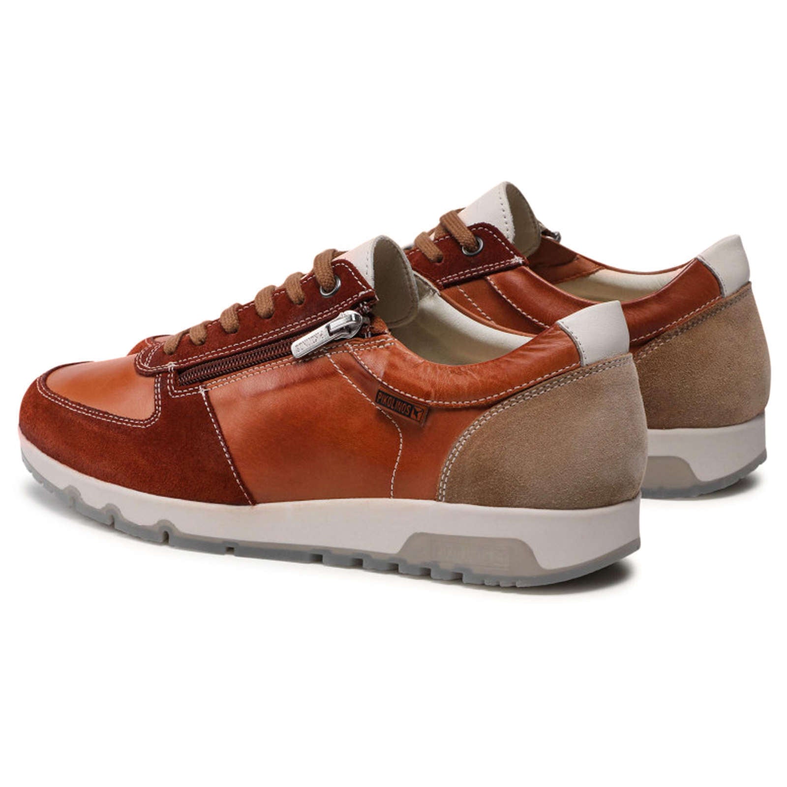 Pikolinos Alarcon M9T-6163 Leather Mens Trainers#color_brandy