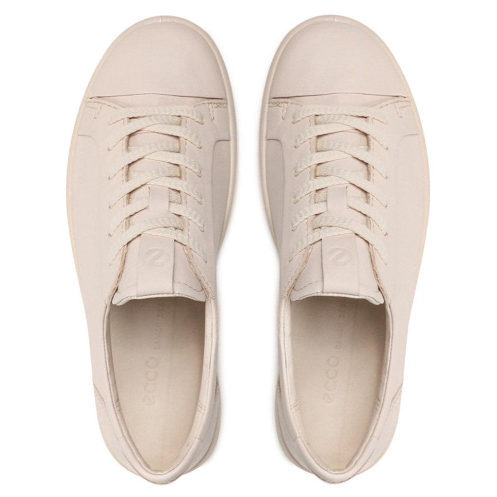 Ecco Soft 7 Smooth Leather Womens Trainers#color_limestone