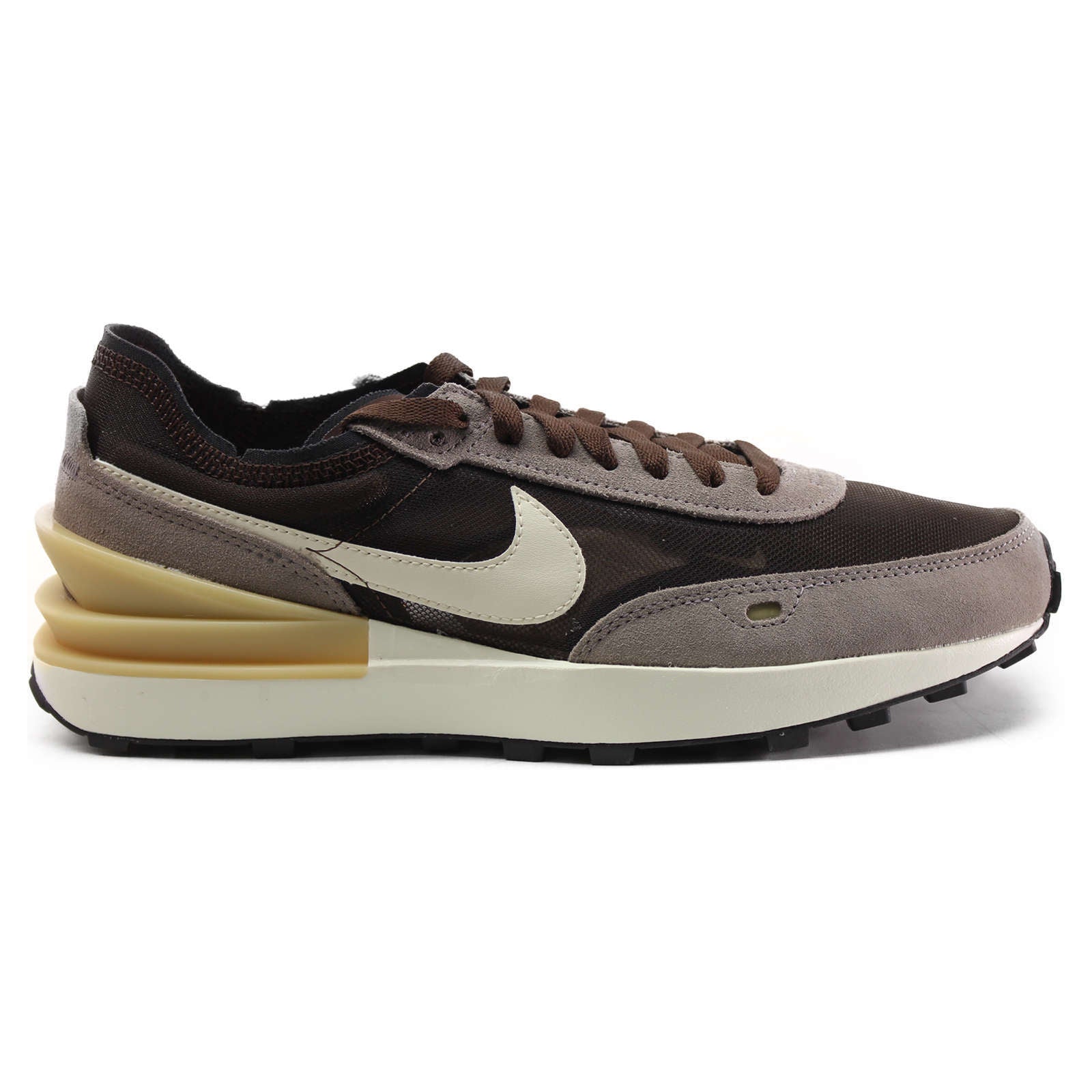 Nike Waffle One Leather Textile Men's Low-Top Trainers#color_light chocolate natural