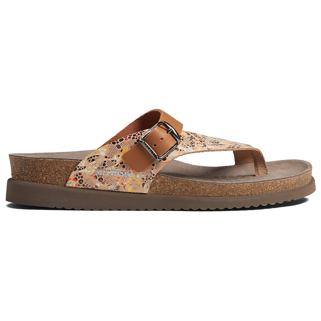Mephisto Helen Mix Printed Leather Womens Sandals#color_sand