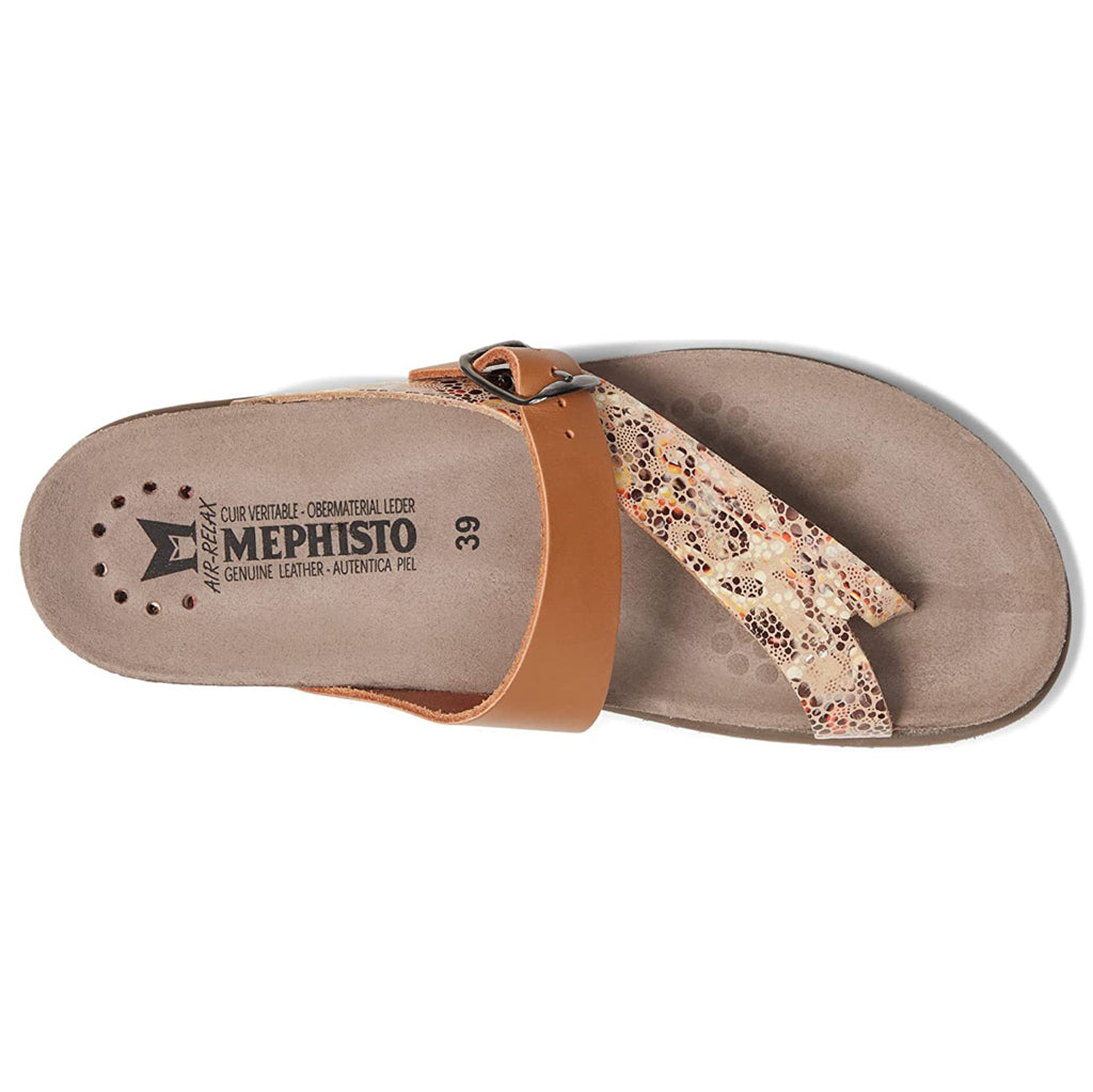 Mephisto Helen Mix Printed Leather Womens Sandals#color_sand