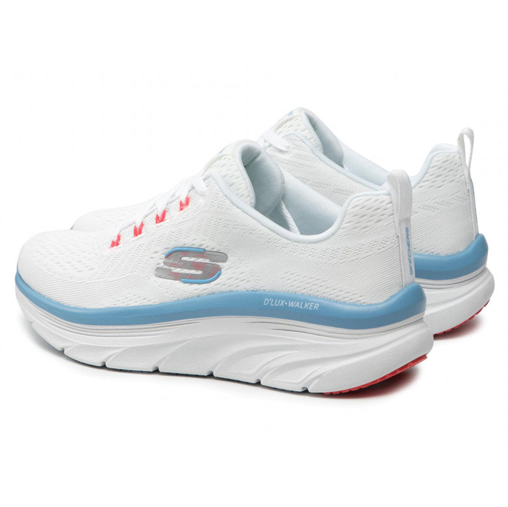 Skechers D'Lux Walker Fresh Finesse Mesh Women's Low-Top Trainers#color_white pink blue