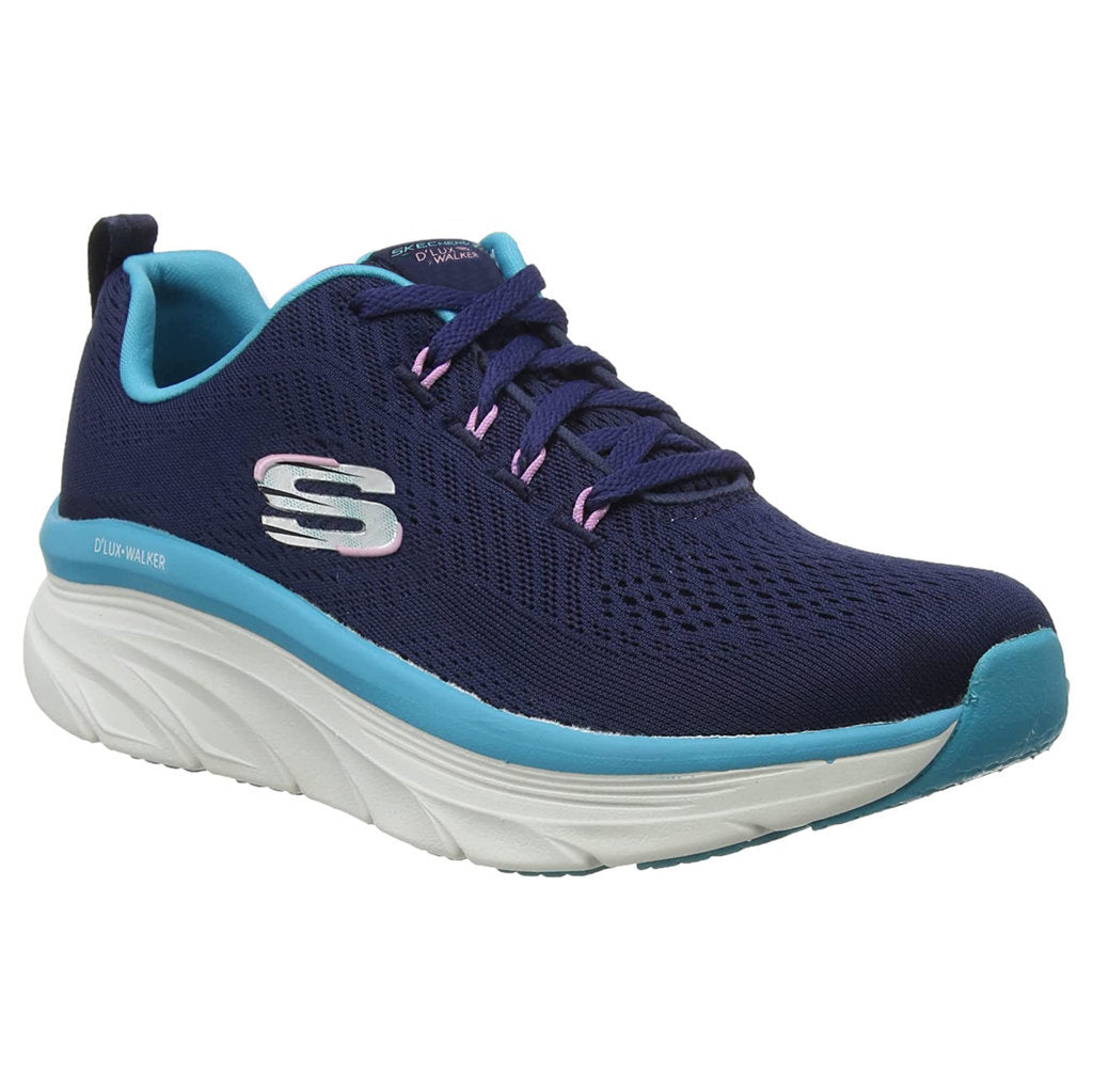 Skechers D'Lux Walker Fresh Finesse Mesh Women's Low-Top Trainers#color_navy turquoise