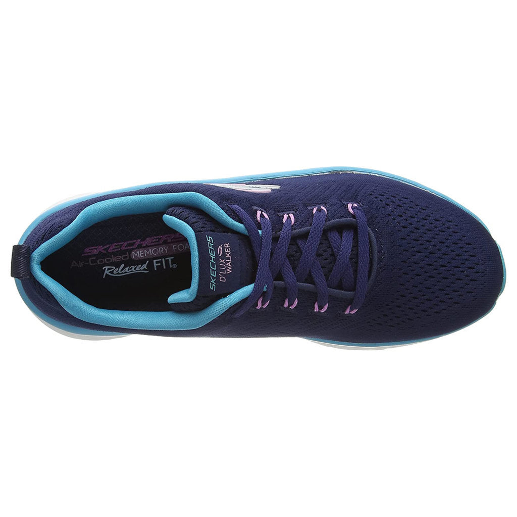 Skechers D'Lux Walker Fresh Finesse Mesh Women's Low-Top Trainers#color_navy turquoise