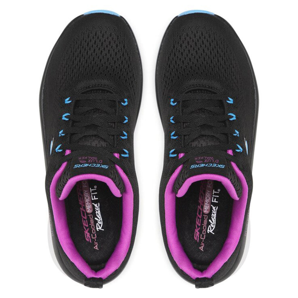 Skechers D'Lux Walker Fresh Finesse Mesh Women's Low-Top Trainers#color_black purple