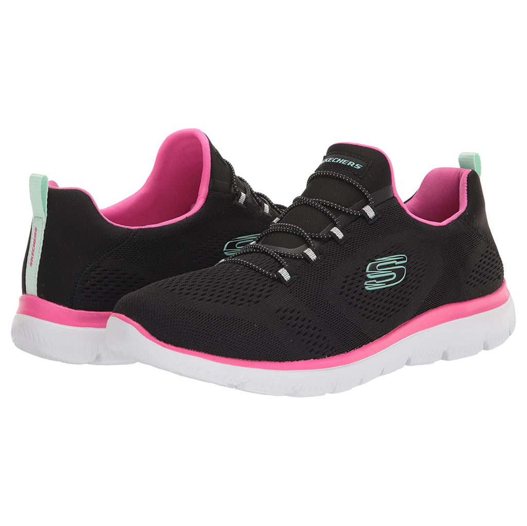 Skechers Summits - Perfect Views Mesh Women's Low-Top Trainers#color_black hot pink