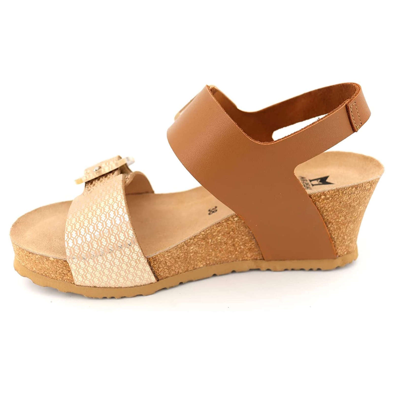 Mephisto Lissia Leather Womens Sandals#color_camel