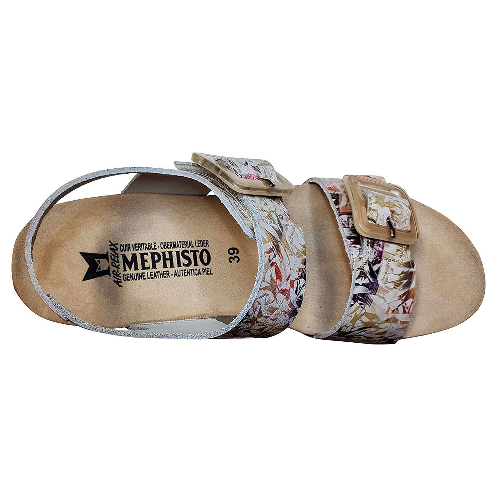 Mephisto Lissia Printed Leather Womens Sandals#color_multicoloured