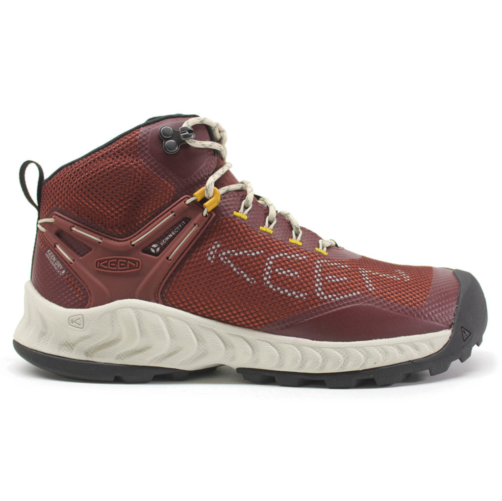 Keen Nxis Evo Mid WP Textile Synthetic Womens Boots#color_andorra golden yellow