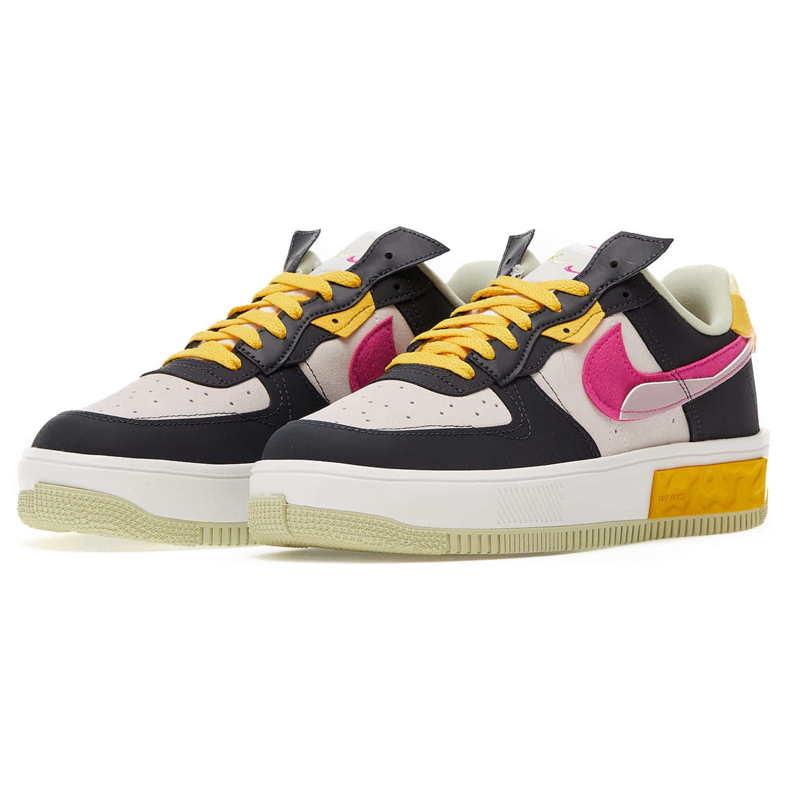 Nike Air Force 1 Fontanka MC Leather Women's Low-Top Trainers#color_off noir pink prime