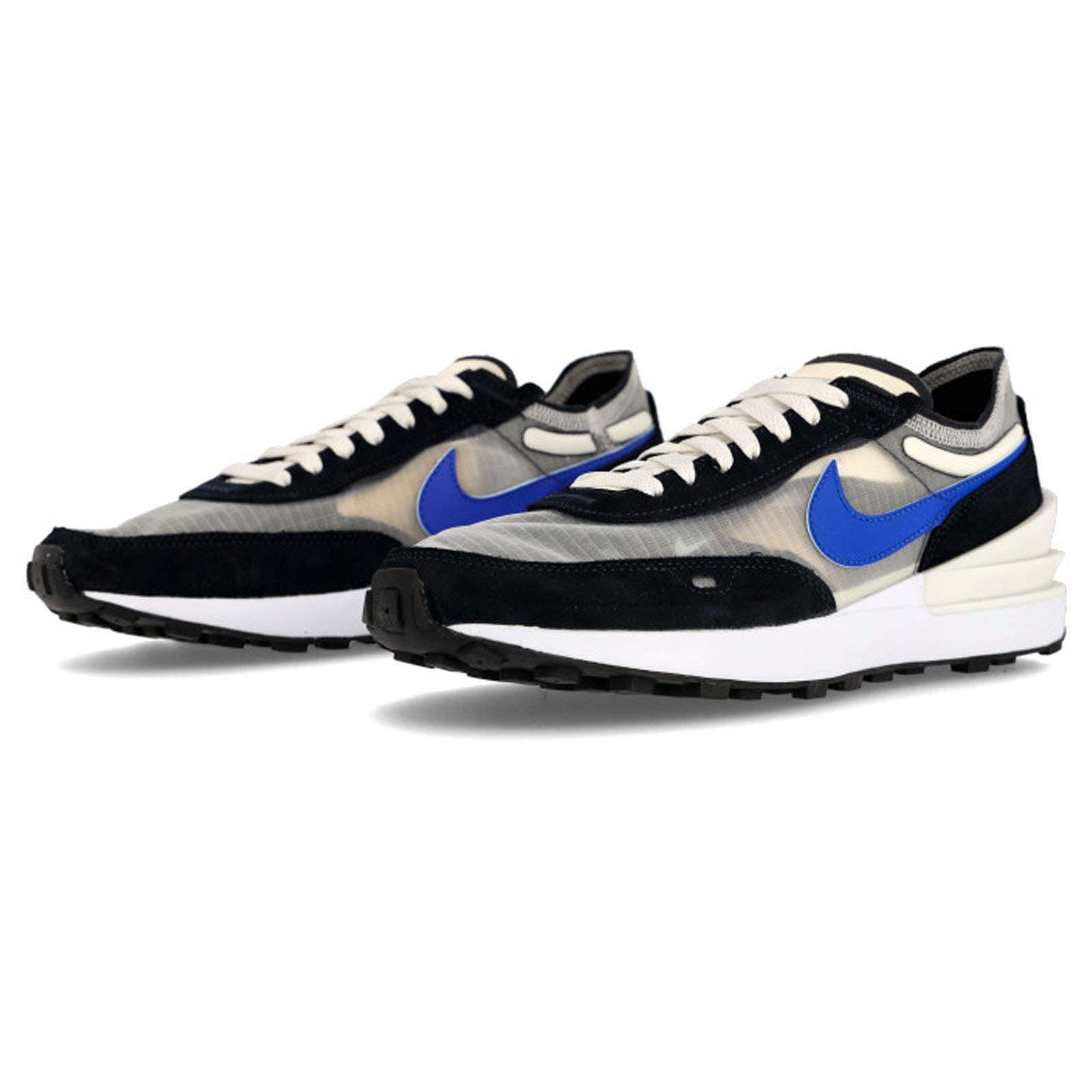 Nike Waffle One SE Leather Textile Men's Low-Top Trainers#color_phantom hyper royal