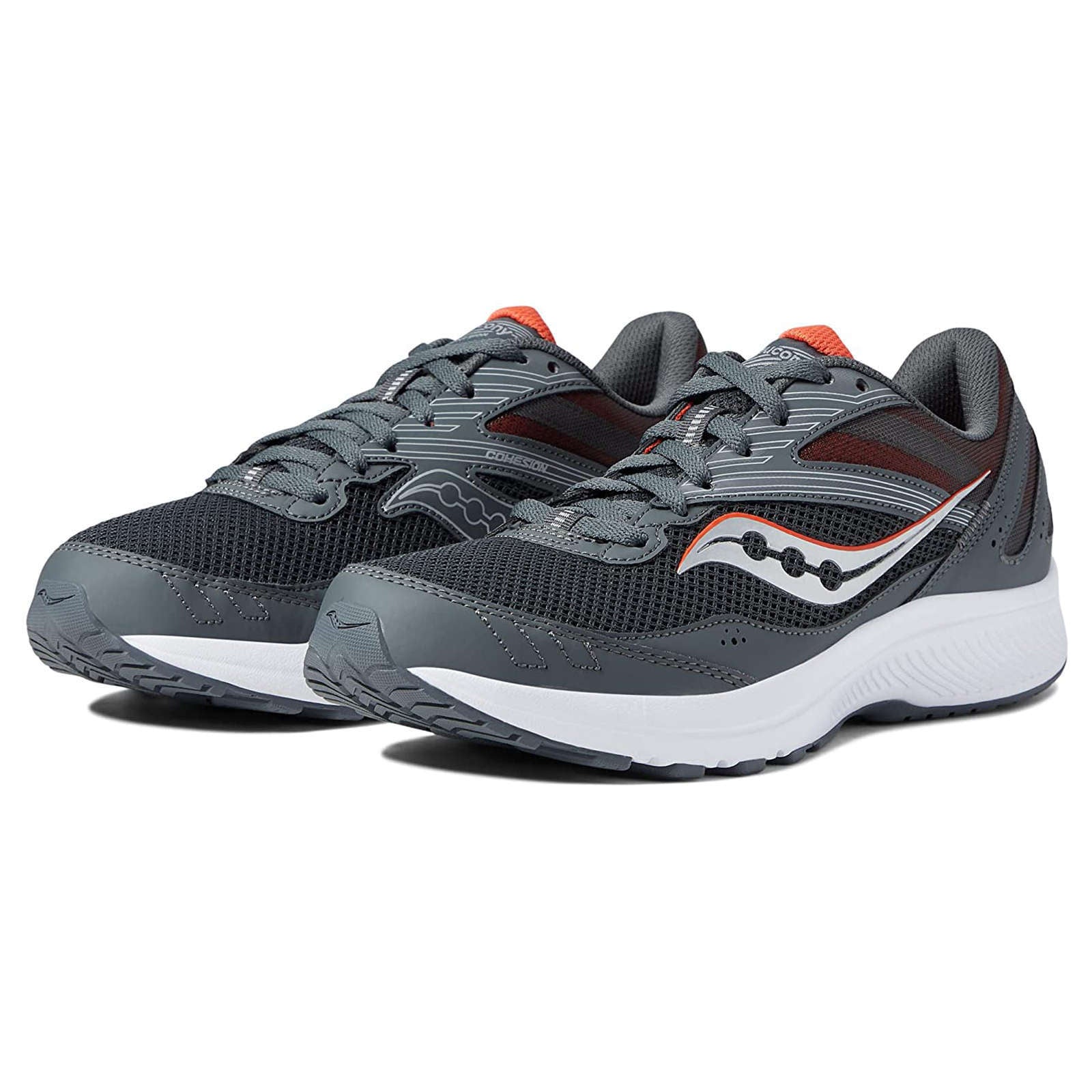 Saucony Cohesion 15 Synthetic Textile Men's Low-Top Trainers#color_shadow poppy charbon