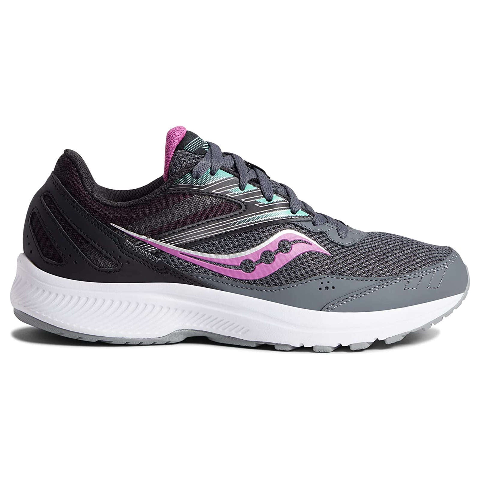Saucony Cohesion 15 Synthetic Textile Women's Low-Top Trainers#color_shadow razzle