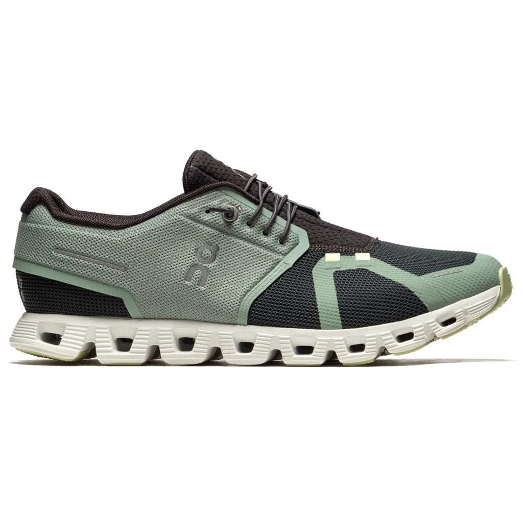 On Running Cloud 5 Push Textile Men's Low-Top Trainers#color_moss stone