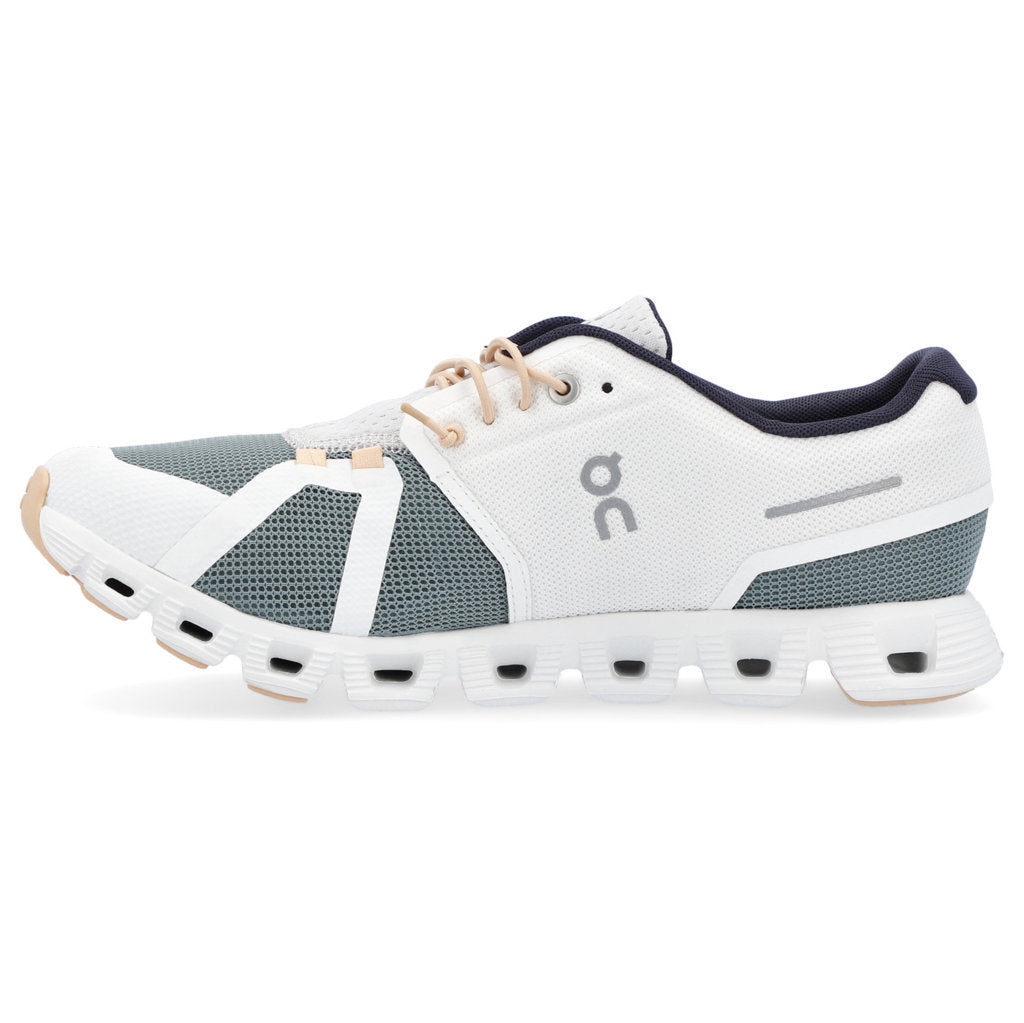 On Running Cloud 5 Push Textile Women's Low-Top Trainers#color_white cobble