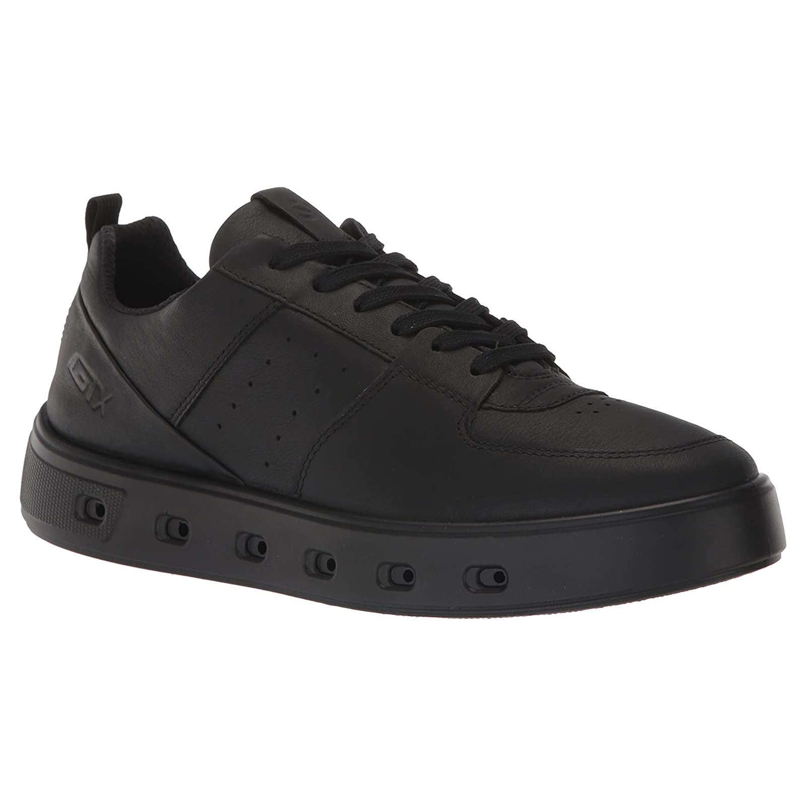 Ecco Street 720 Leather Womens Trainers#color_black