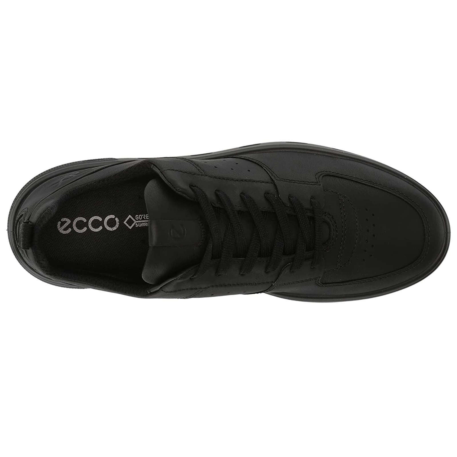 Ecco Street 720 Leather Womens Trainers#color_black