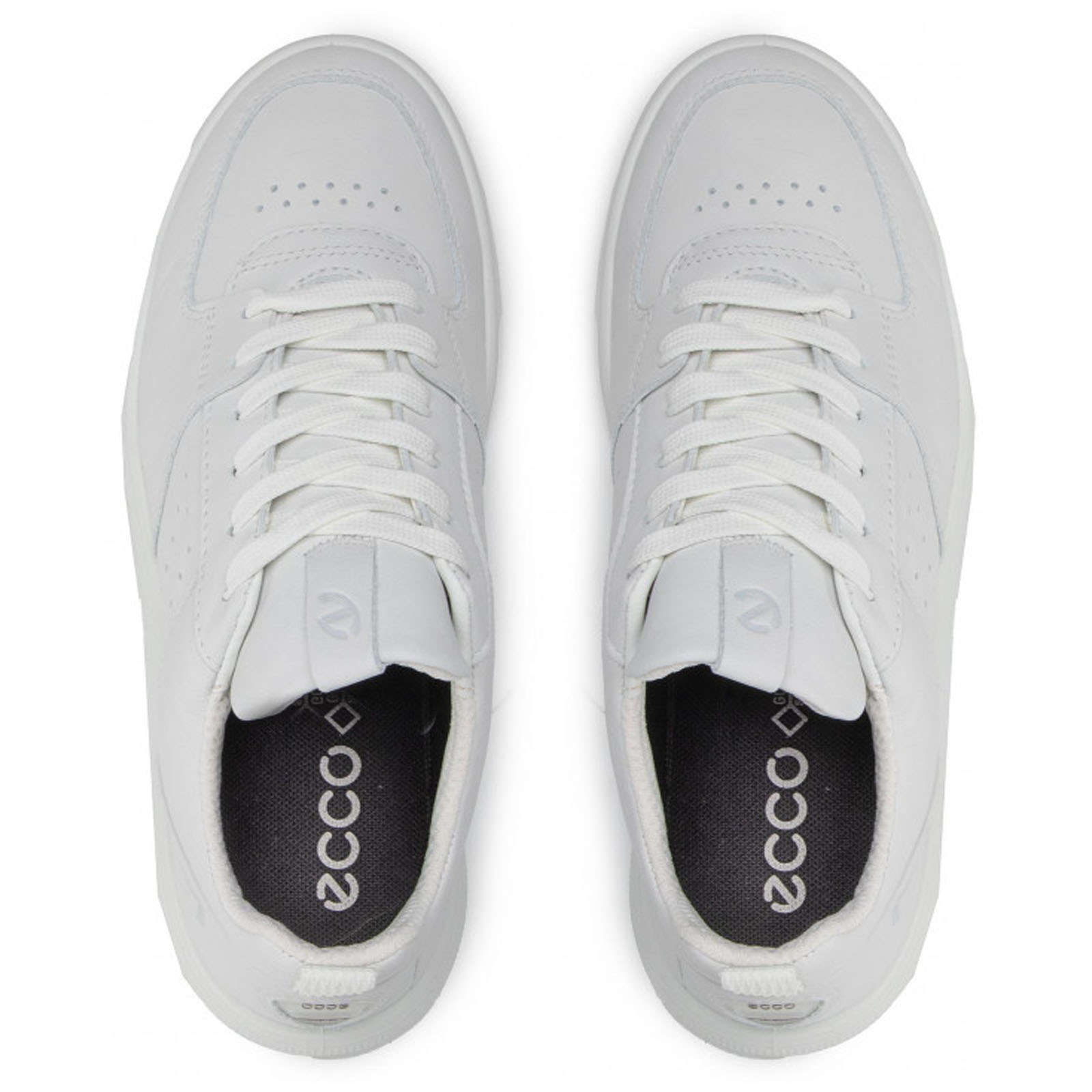Ecco Street 720 Leather Womens Trainers#color_white