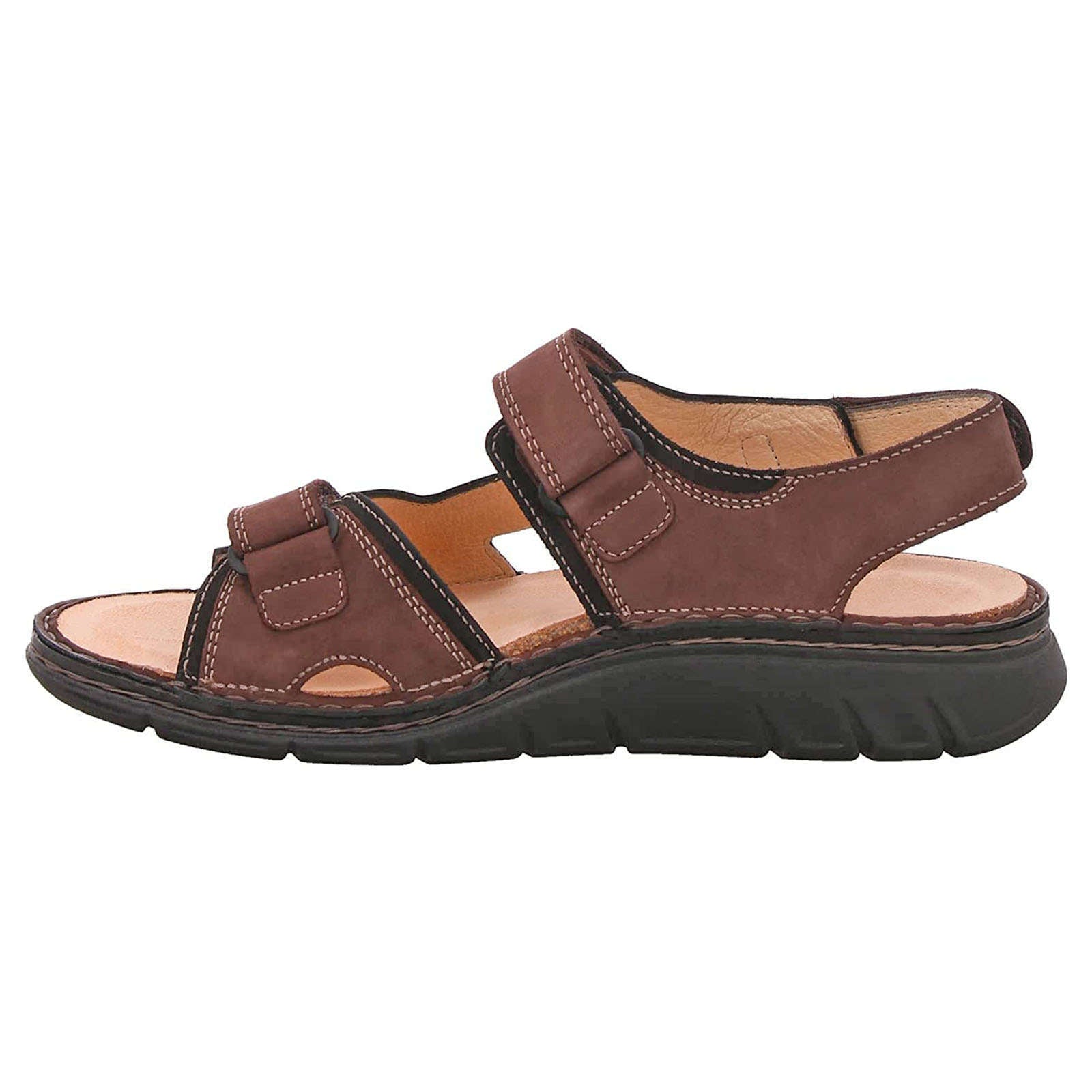 Finn Comfort Wanaka-S Nubuck Leather Unisex Sandals#color_grizzly black