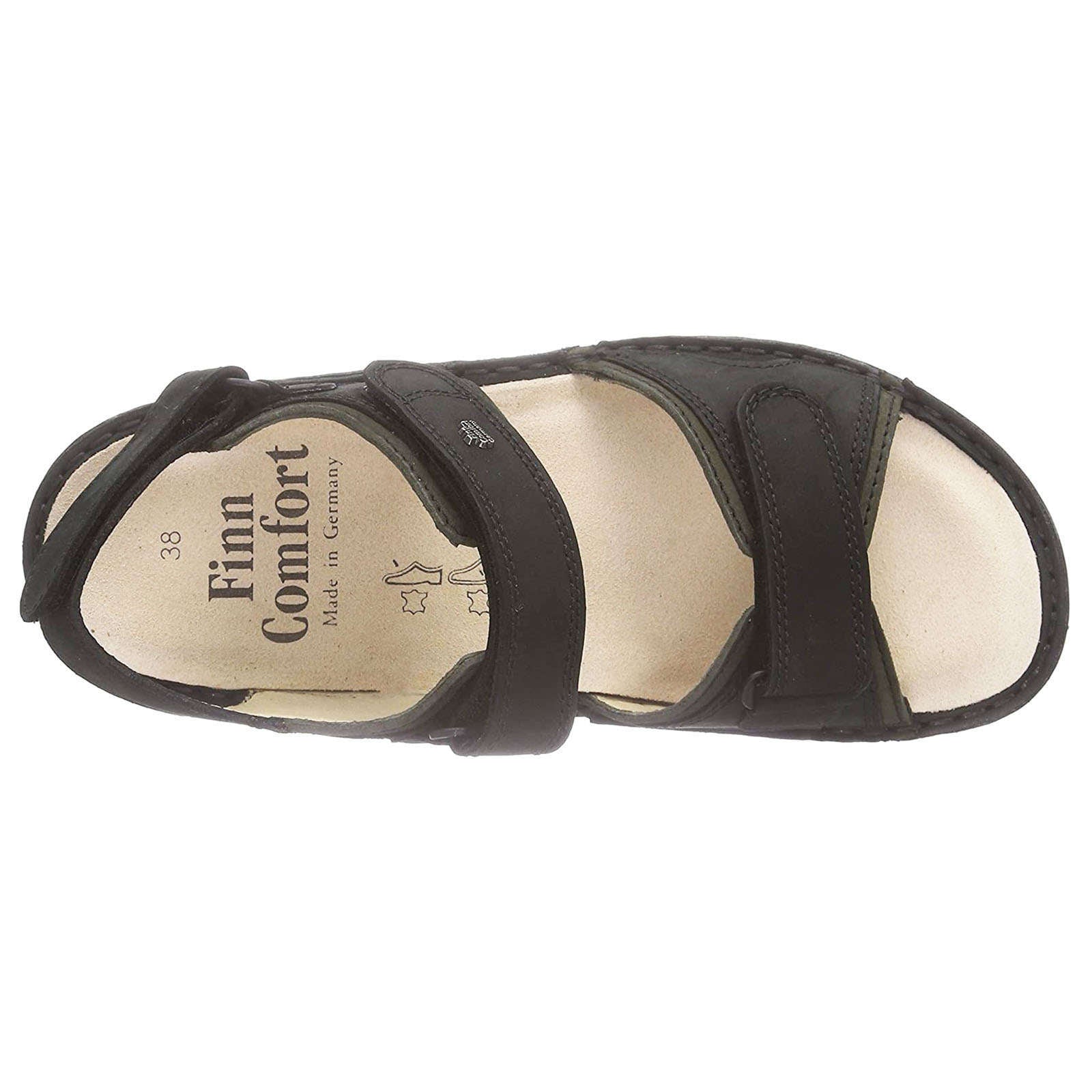 Finn Comfort Yuma Nubuck Leather Men's Casual Sandals#color_black olive