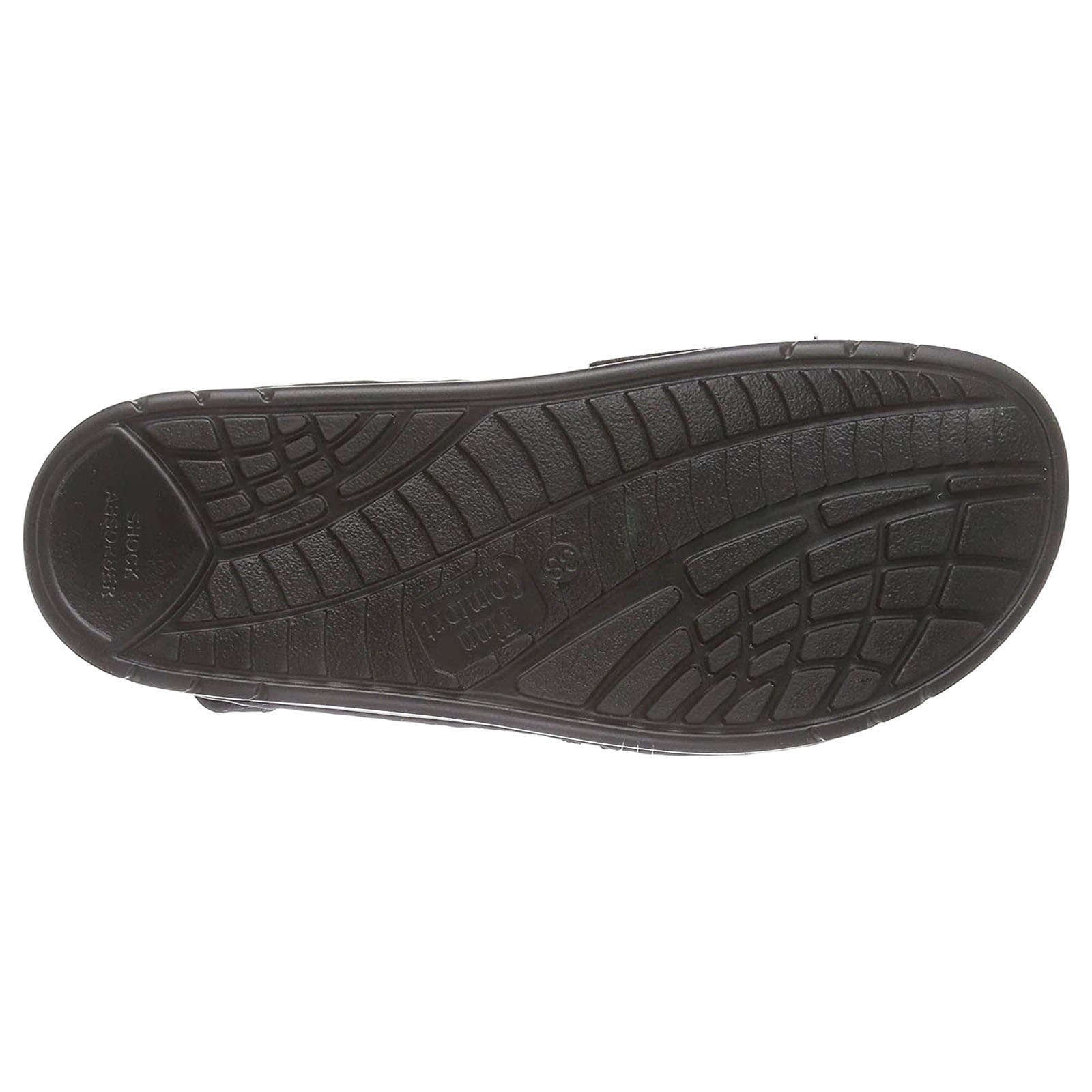 Finn Comfort Yuma Nubuck Leather Men's Casual Sandals#color_black olive