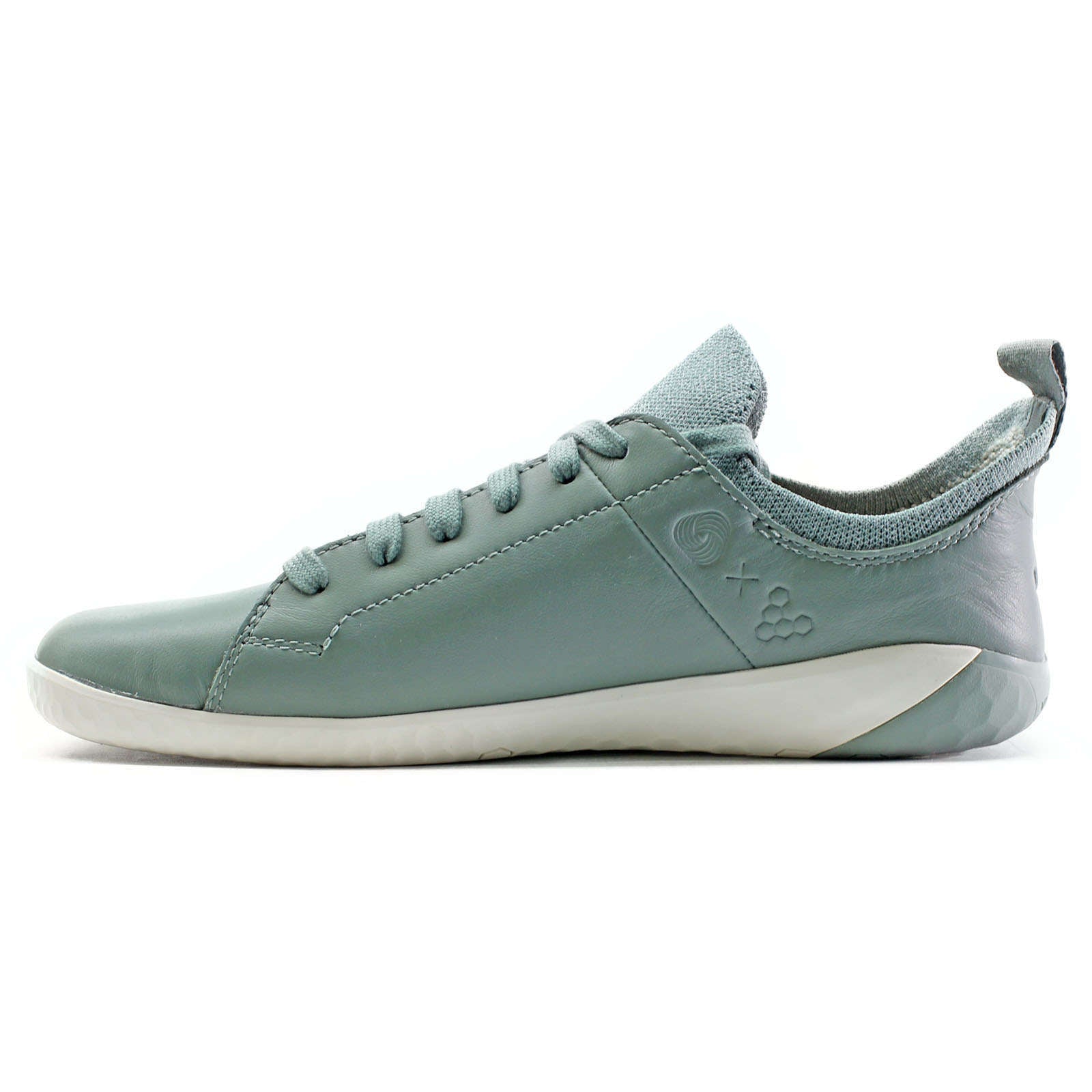 Vivobarefoot Geo Court Knit Leather Mens Trainers#color_sea green